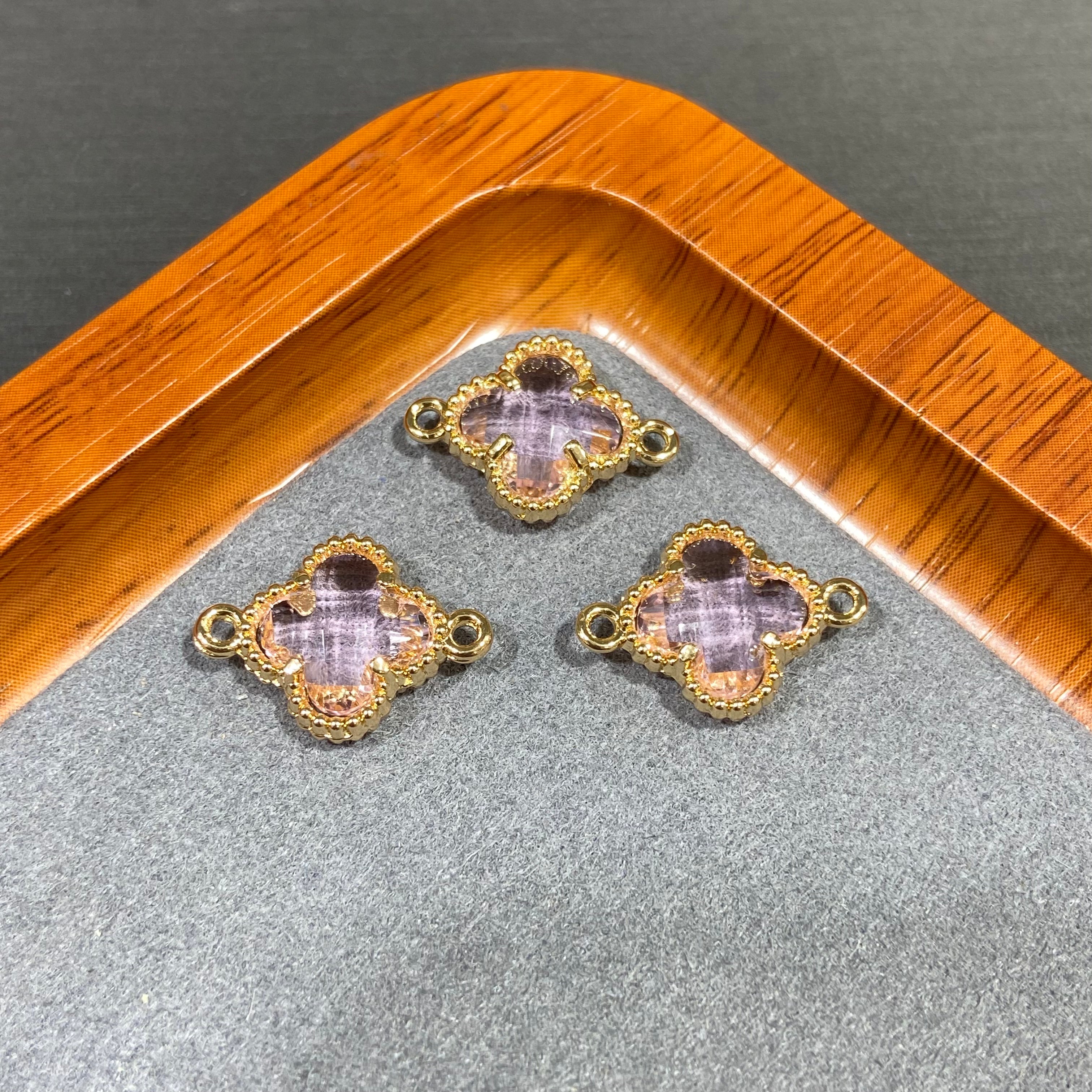 Cute Clover Accessories Set - 10 Pieces for DIY Jewelry & Bag Decoration