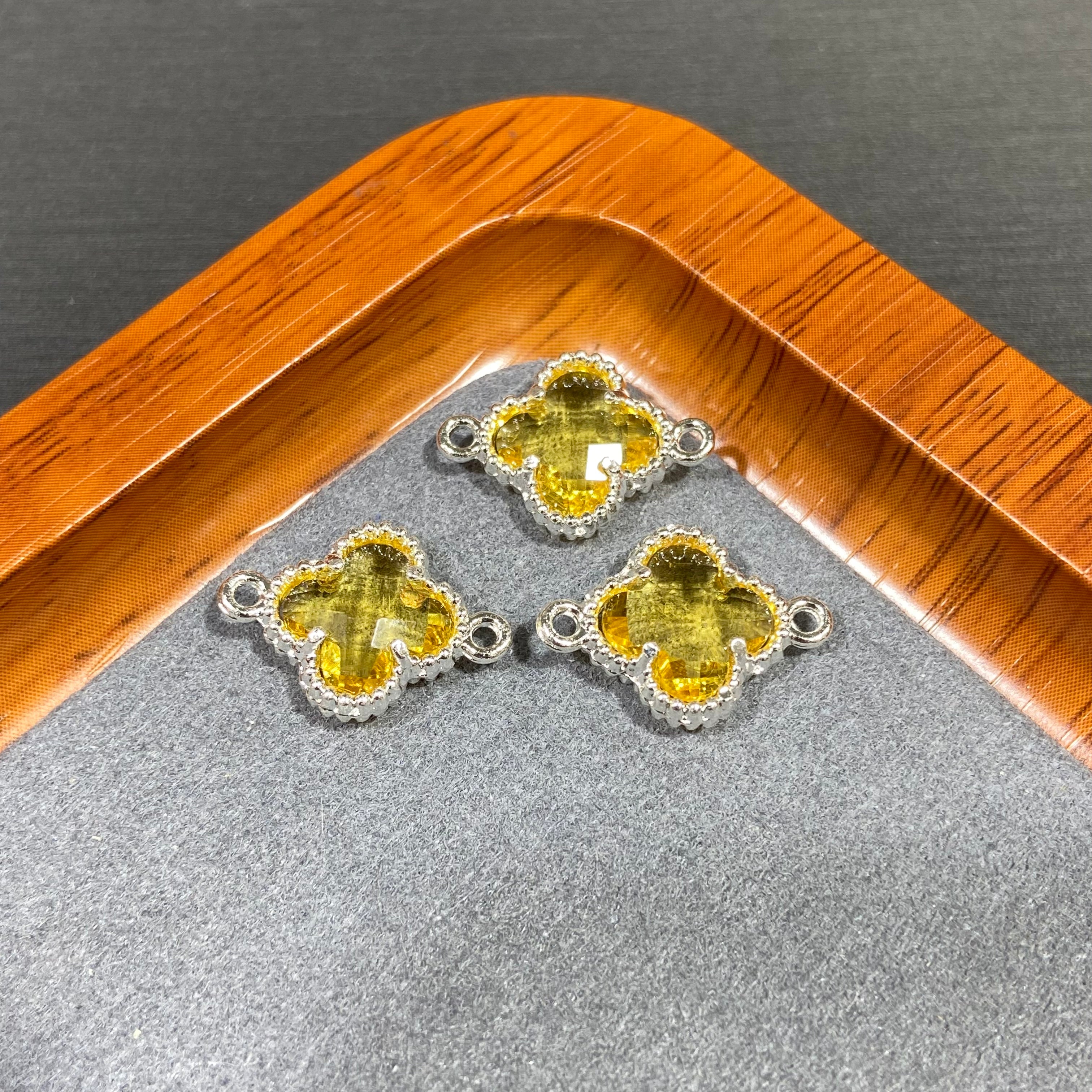 Cute Clover Accessories Set - 10 Pieces for DIY Jewelry & Bag Decoration