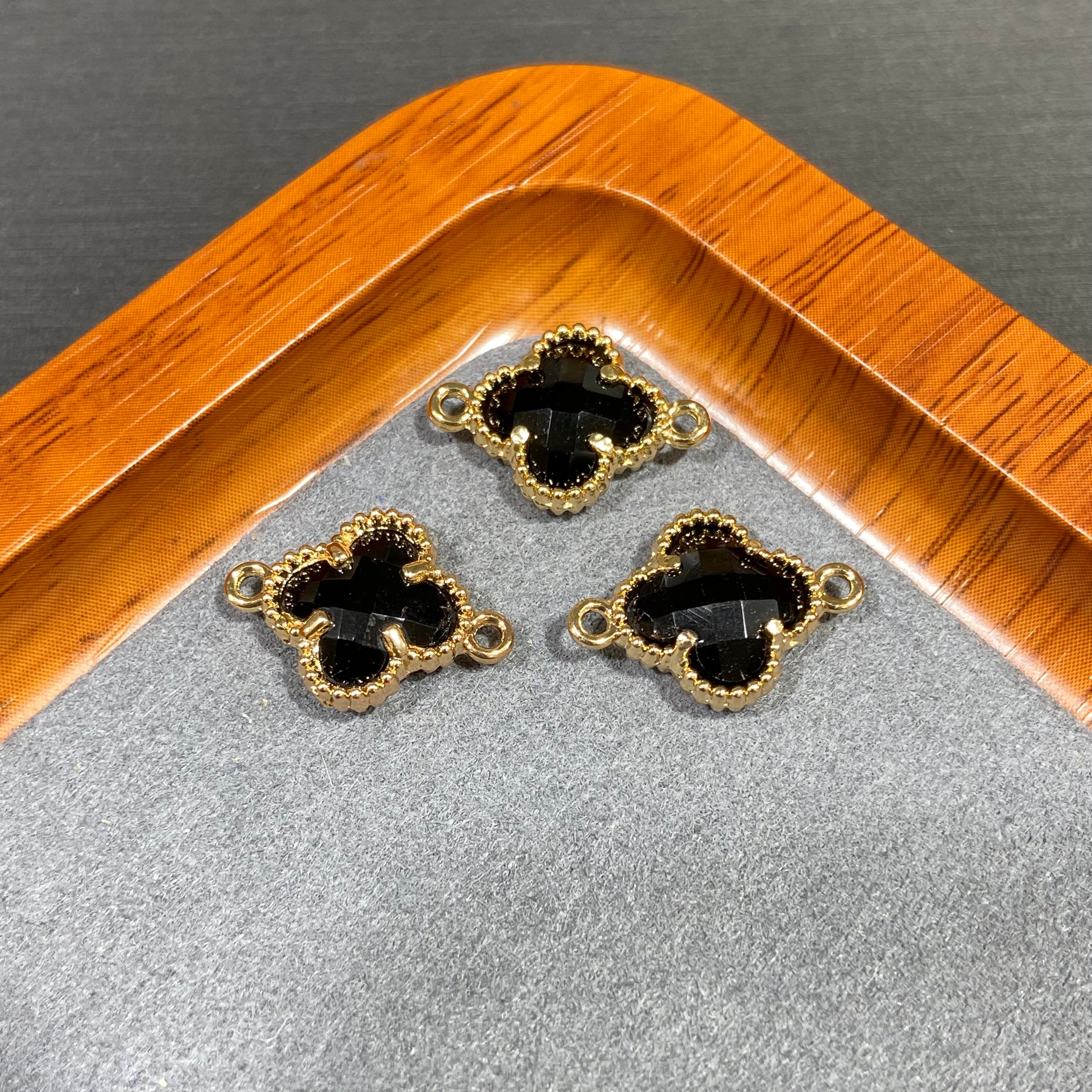 Cute Clover Accessories Set - 10 Pieces for DIY Jewelry & Bag Decoration