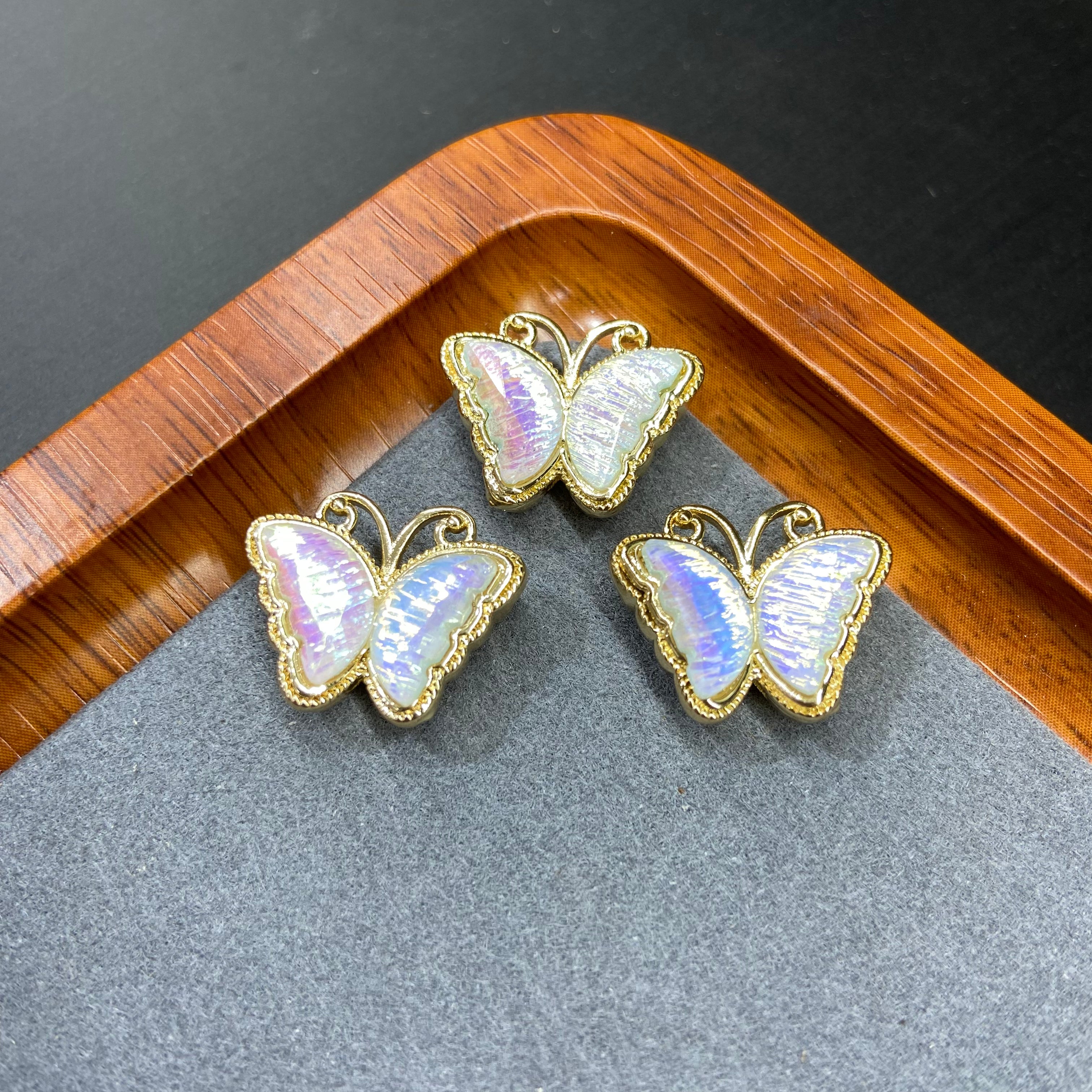 Dainty Butterfly Accessories Pack - 10 Pieces for DIY Jewelry & Craft Projects