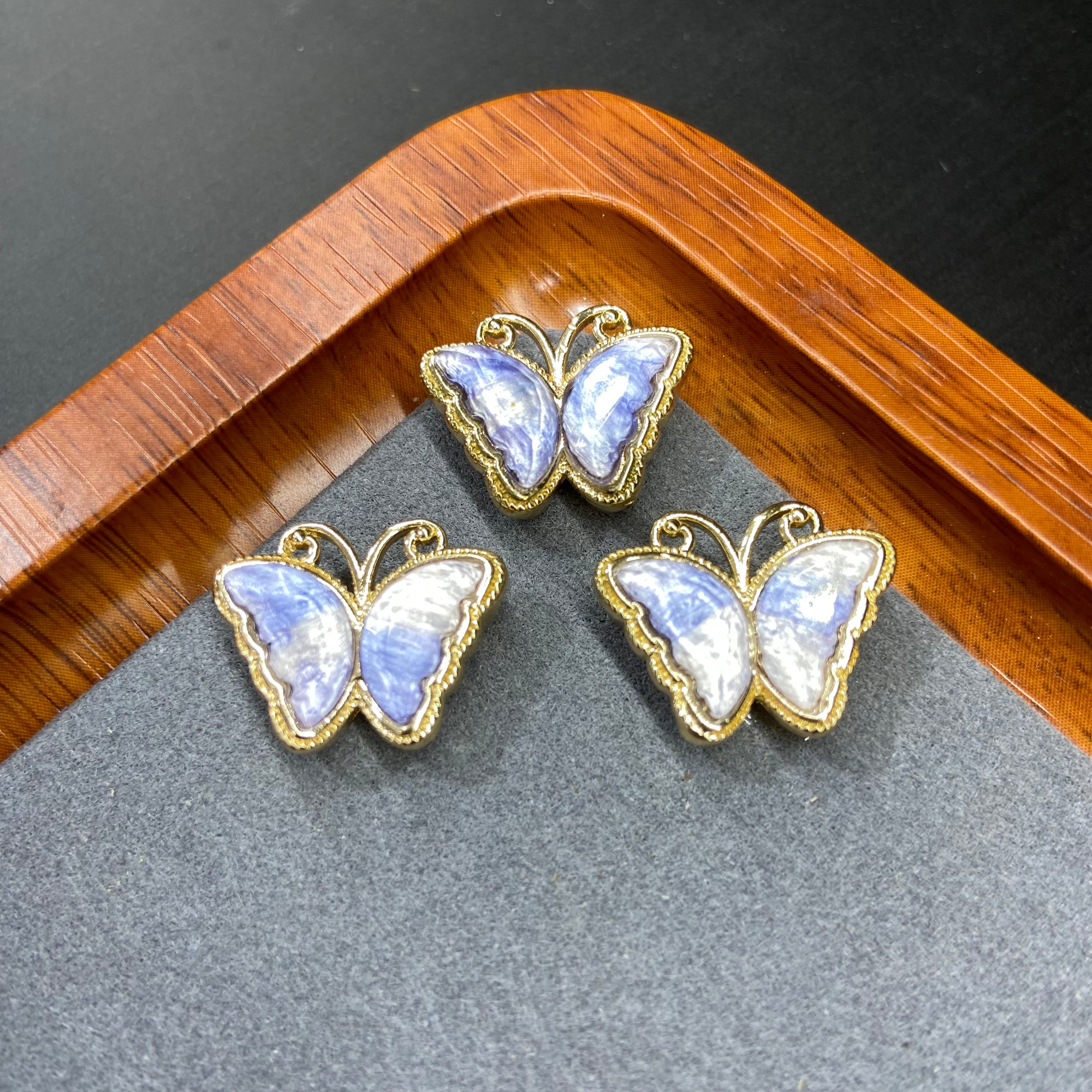 Dainty Butterfly Accessories Pack - 10 Pieces for DIY Jewelry & Craft Projects