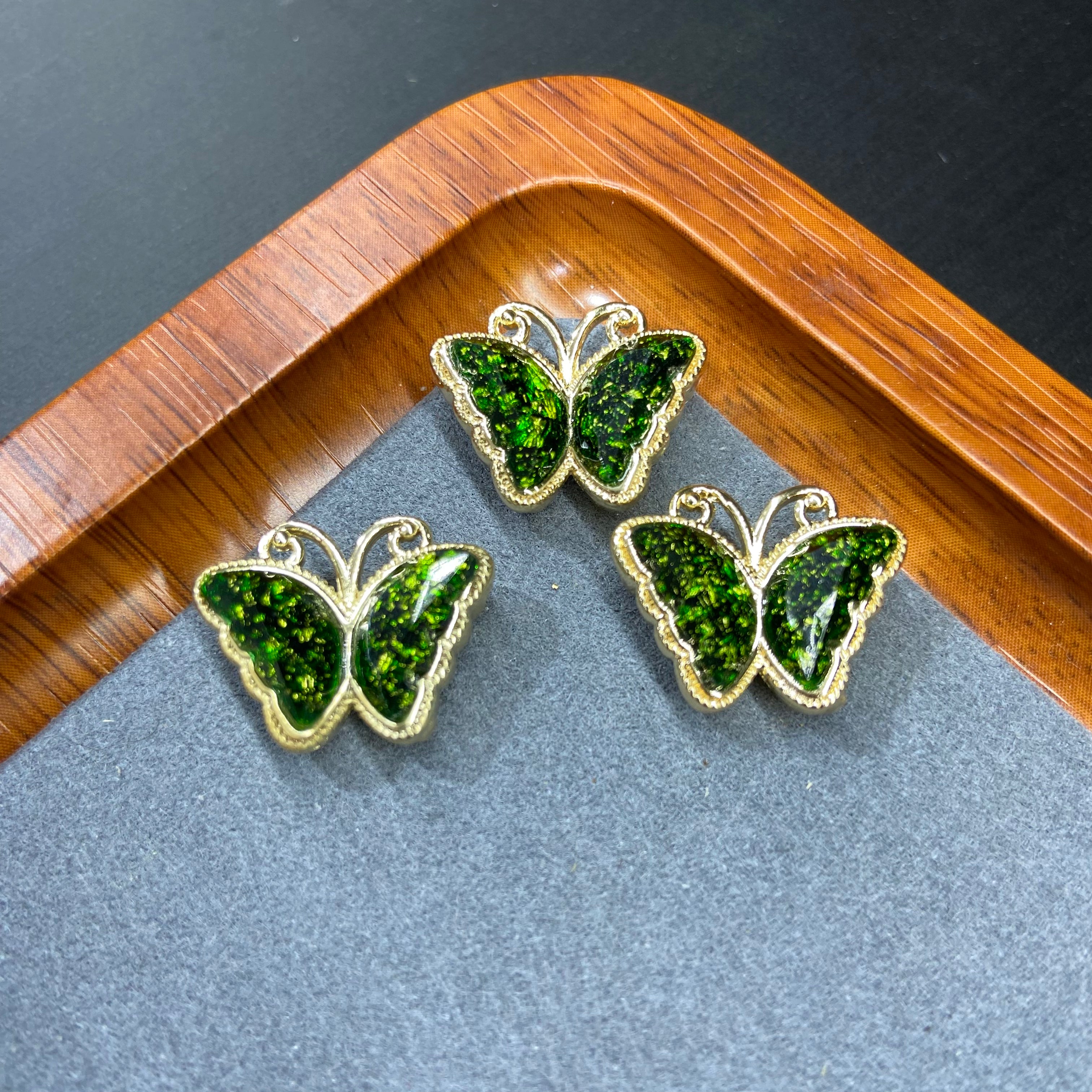 Dainty Butterfly Accessories Pack - 10 Pieces for DIY Jewelry & Craft Projects