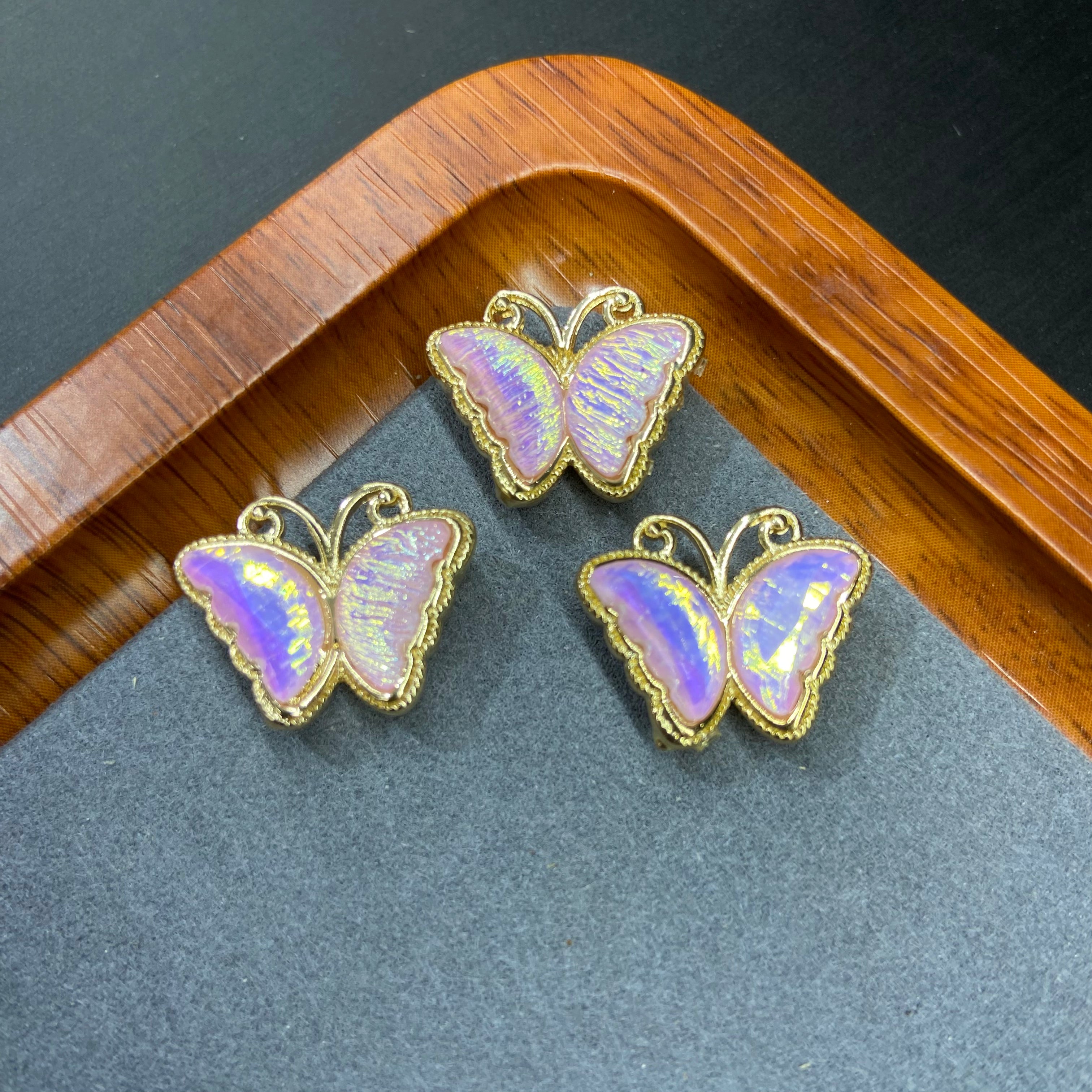 Dainty Butterfly Accessories Pack - 10 Pieces for DIY Jewelry & Craft Projects