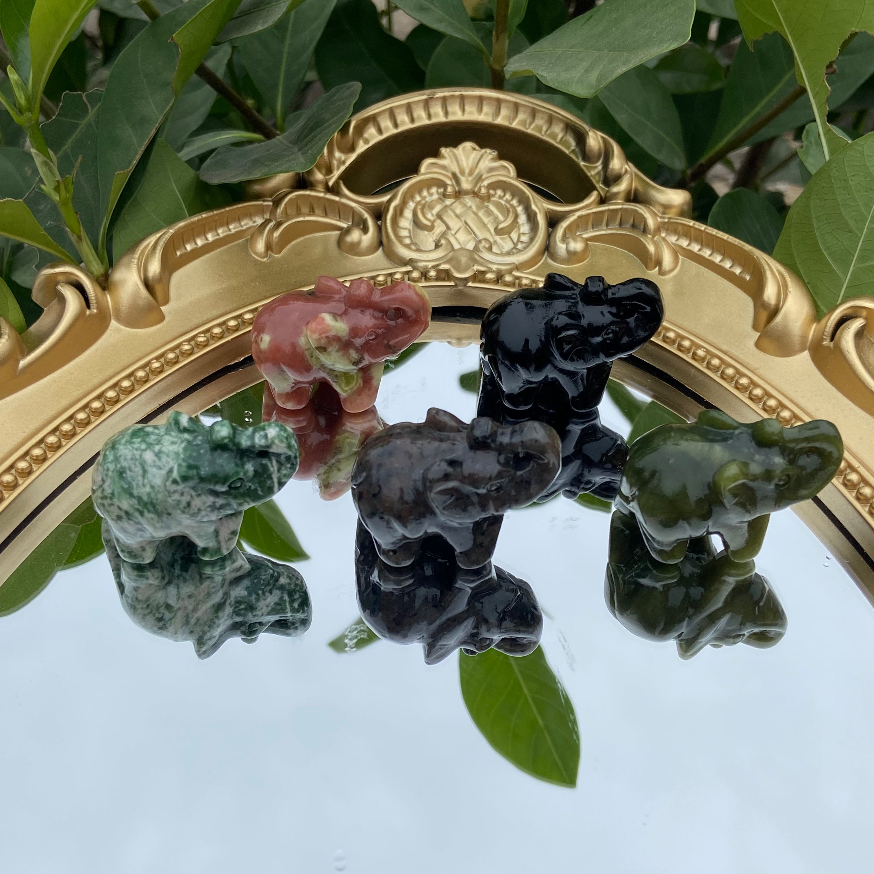 Natural Material Elephant Carvings - Single Piece & Mixed Wholesale Available