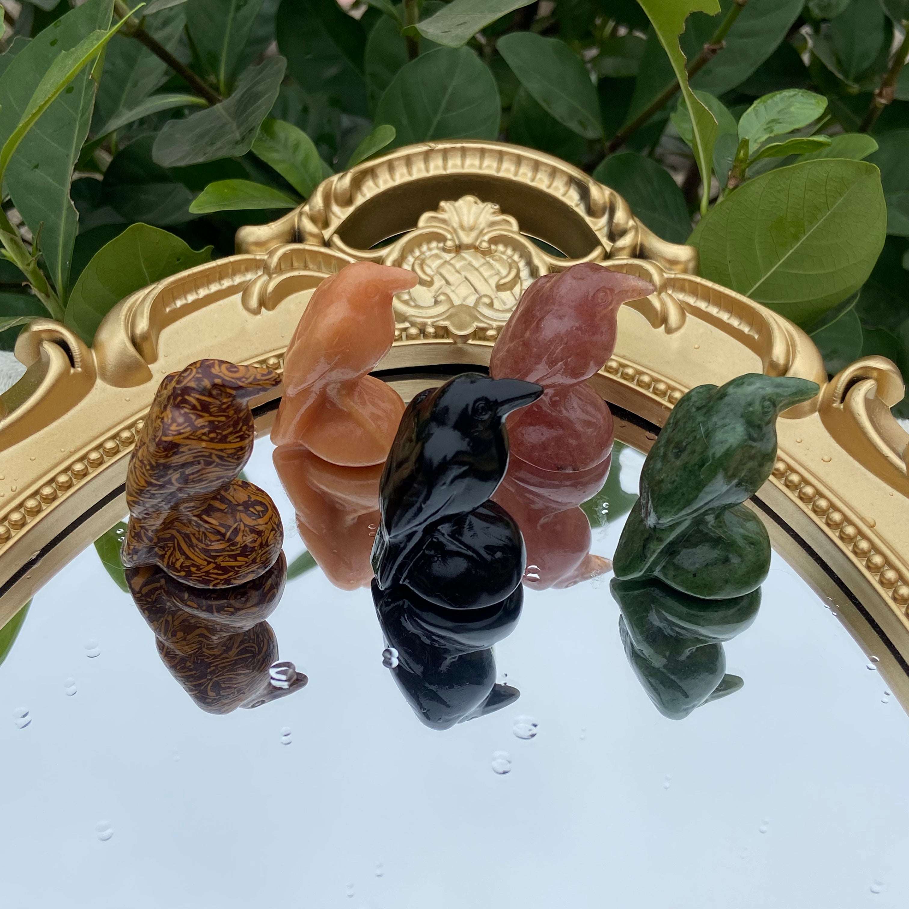 Natural Crystal Bird Figurine - 3cm Mini Carved Bird Statue, Handcrafted Crystal Animal Decoration