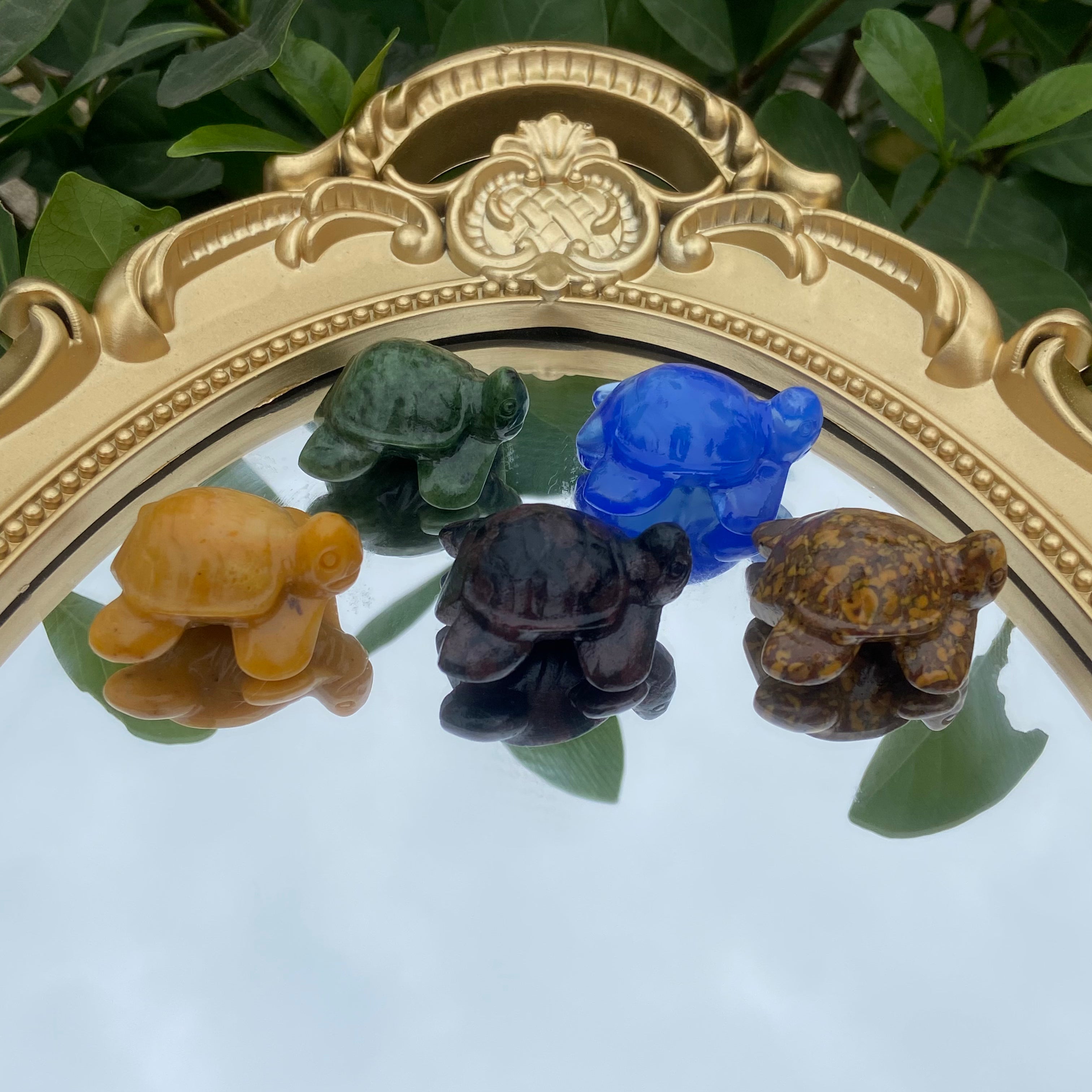 Natural Crystal Turtle Figurine - 3cm Mini Carved Tortoise Statue, Handcrafted Crystal Animal Decoration