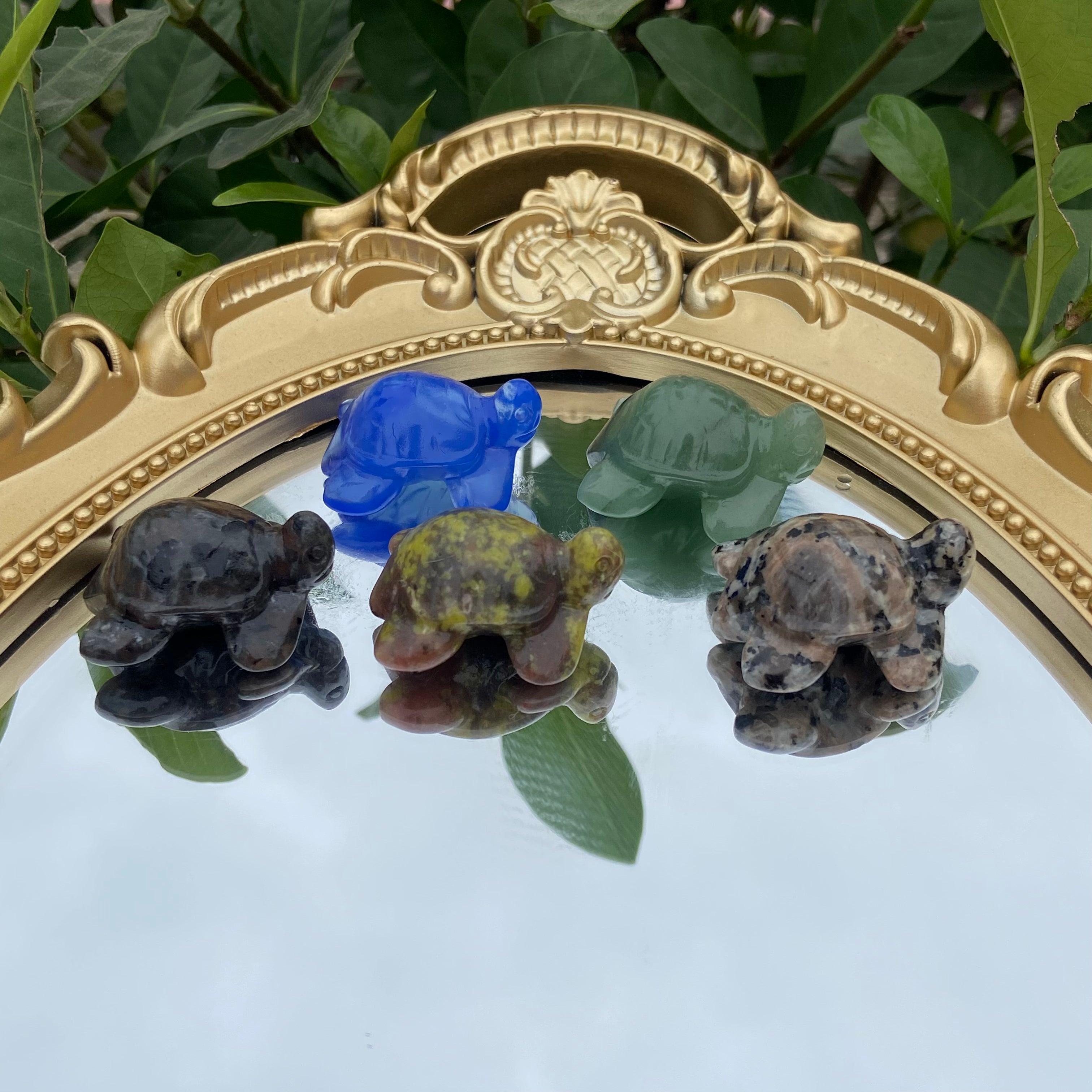Natural Crystal Turtle Figurine - 3cm Mini Carved Tortoise Statue, Handcrafted Crystal Animal Decoration