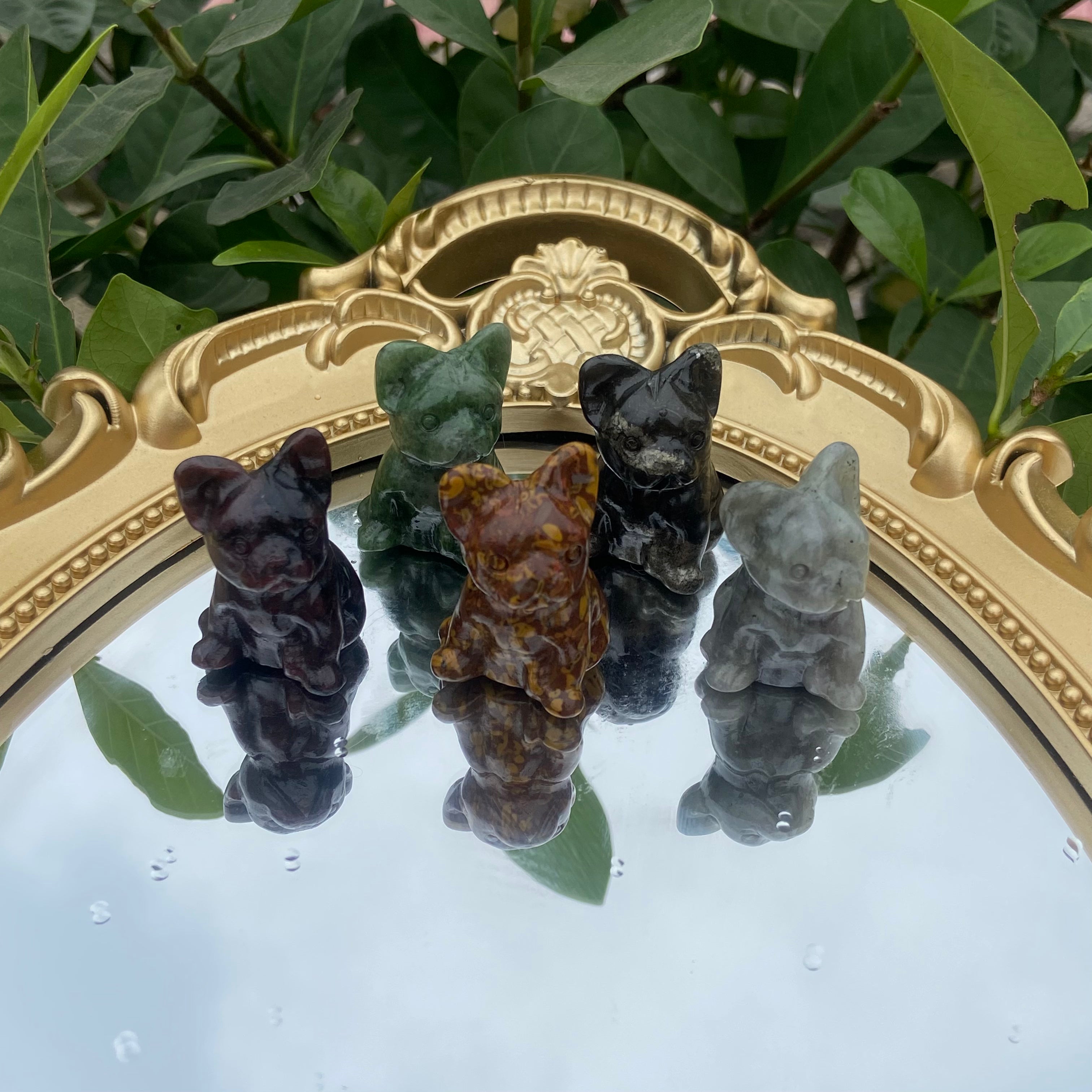 Tiny Canine Carvings (3cm) - Diverse Textures for Pet Lovers