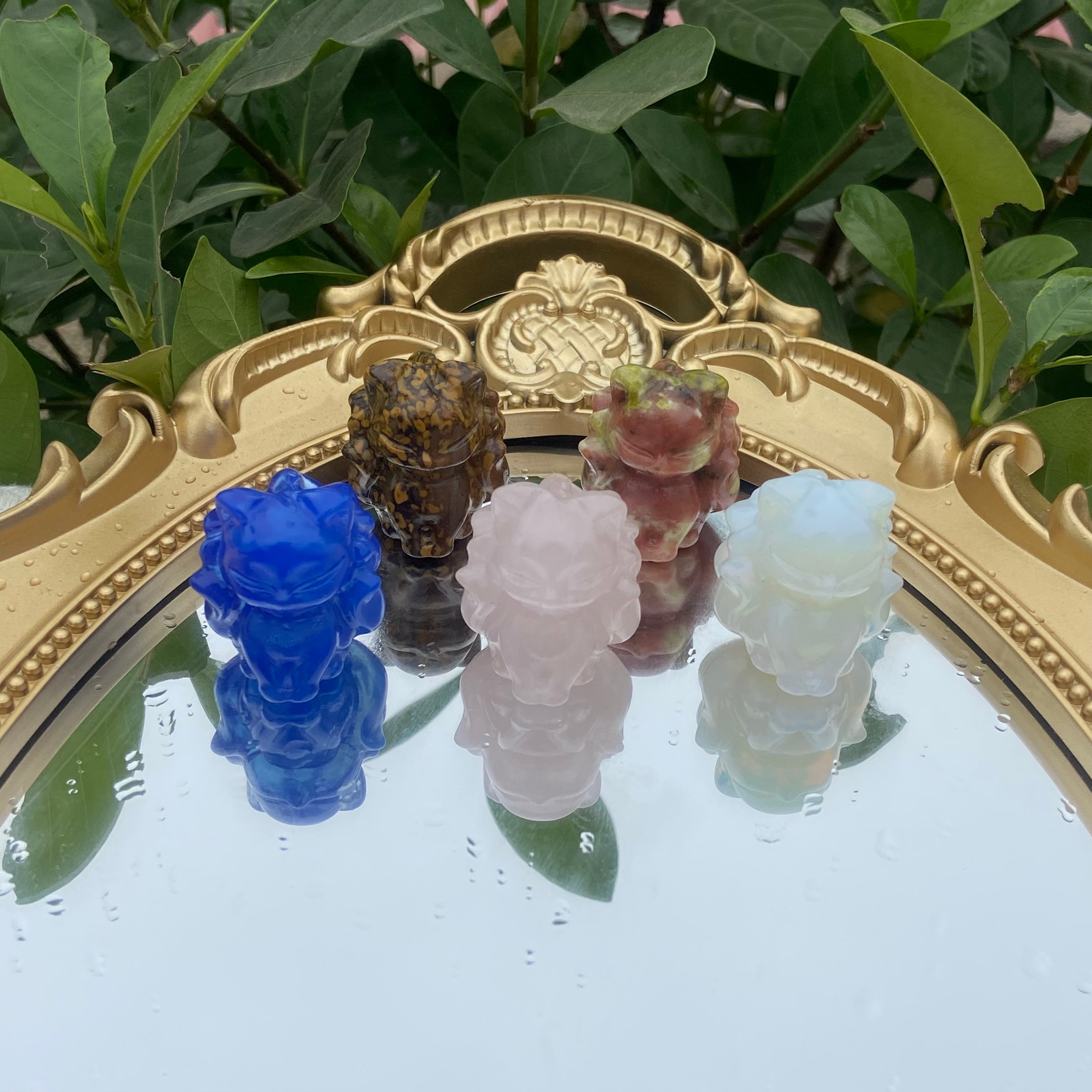 cm Small Nine-Tailed Fox Carvings - Multiple Crafts, Mythic Desk Decor