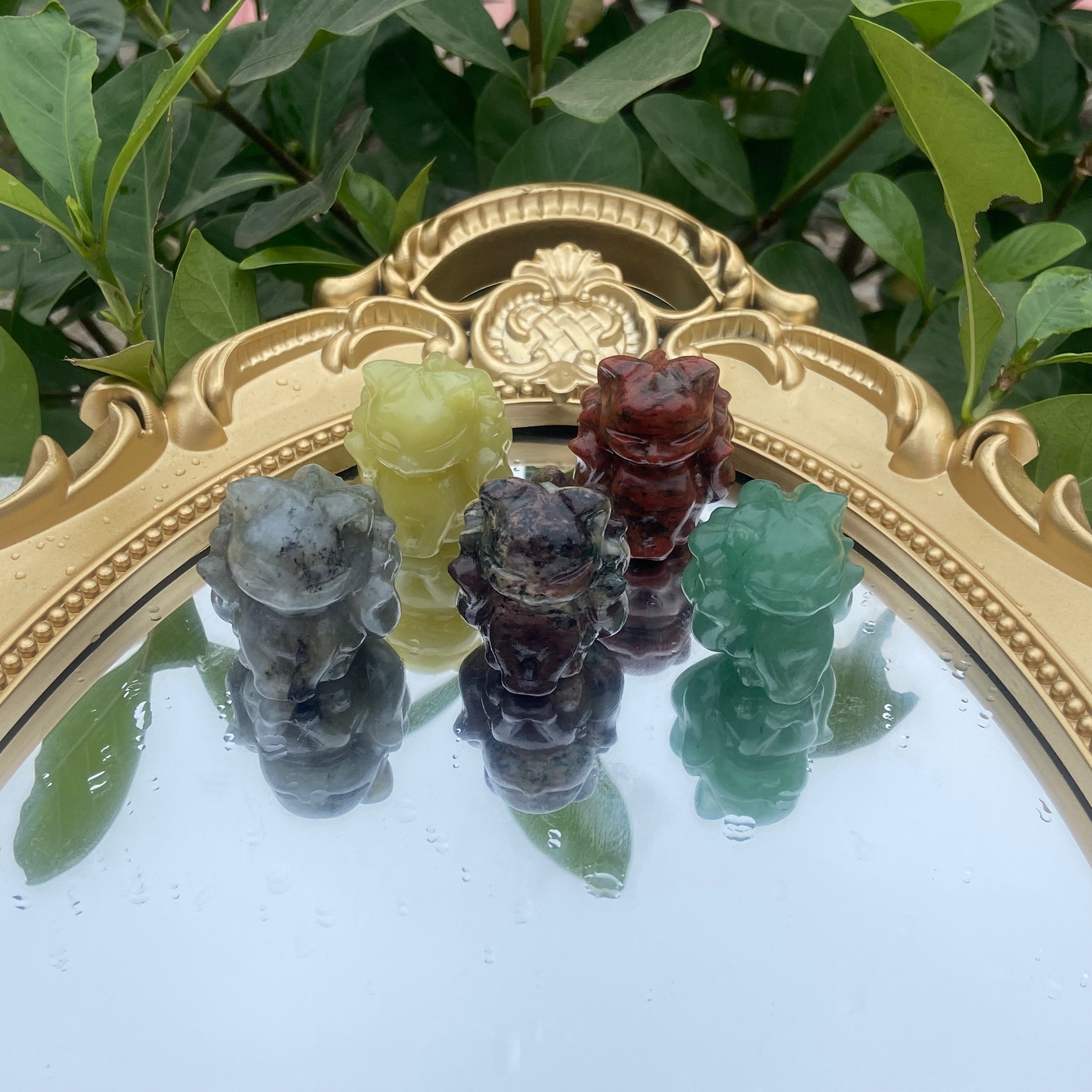 cm Small Nine-Tailed Fox Carvings - Multiple Crafts, Mythic Desk Decor