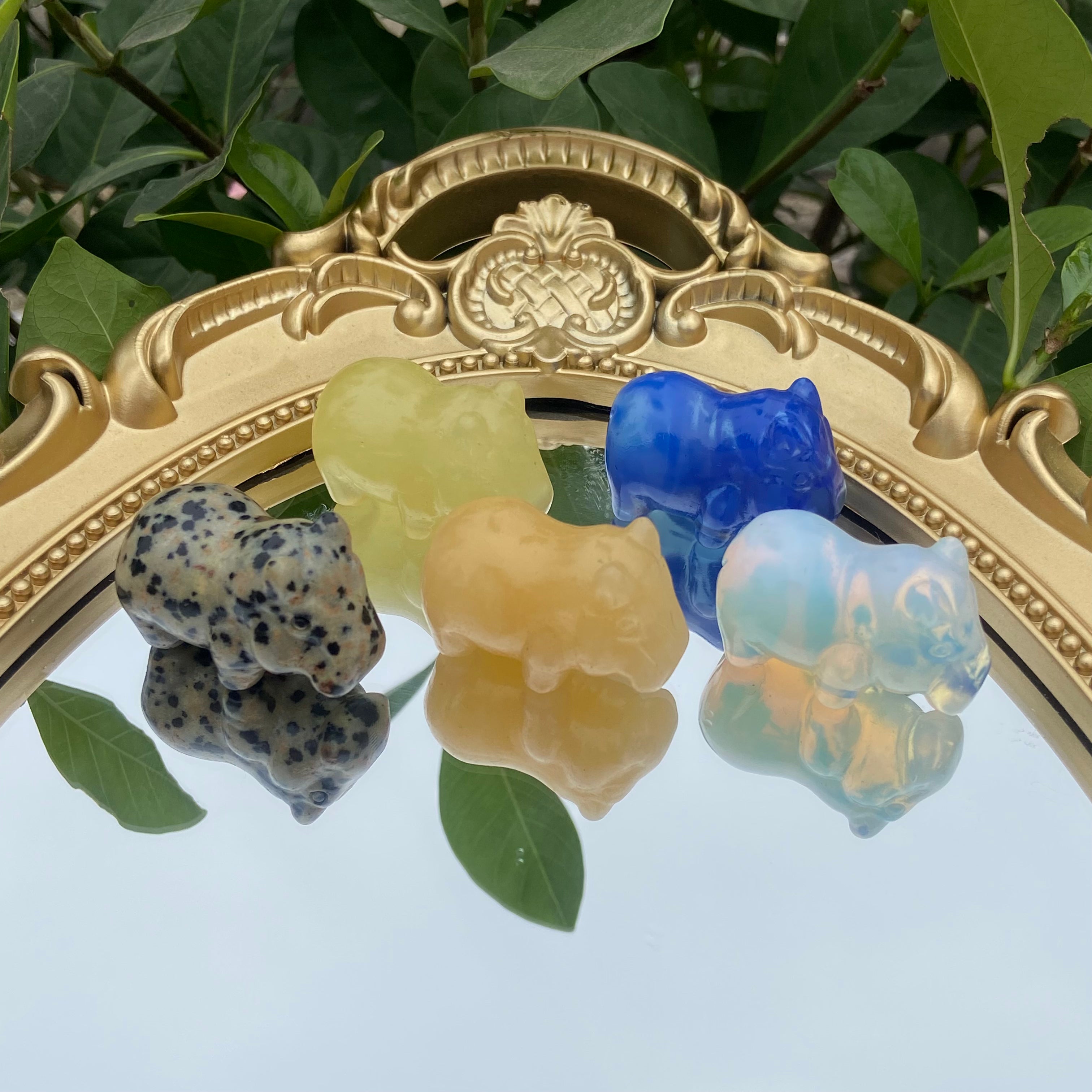 Tiny Hippo Carvings (3cm) - Diverse Textures, Cute Collectibles