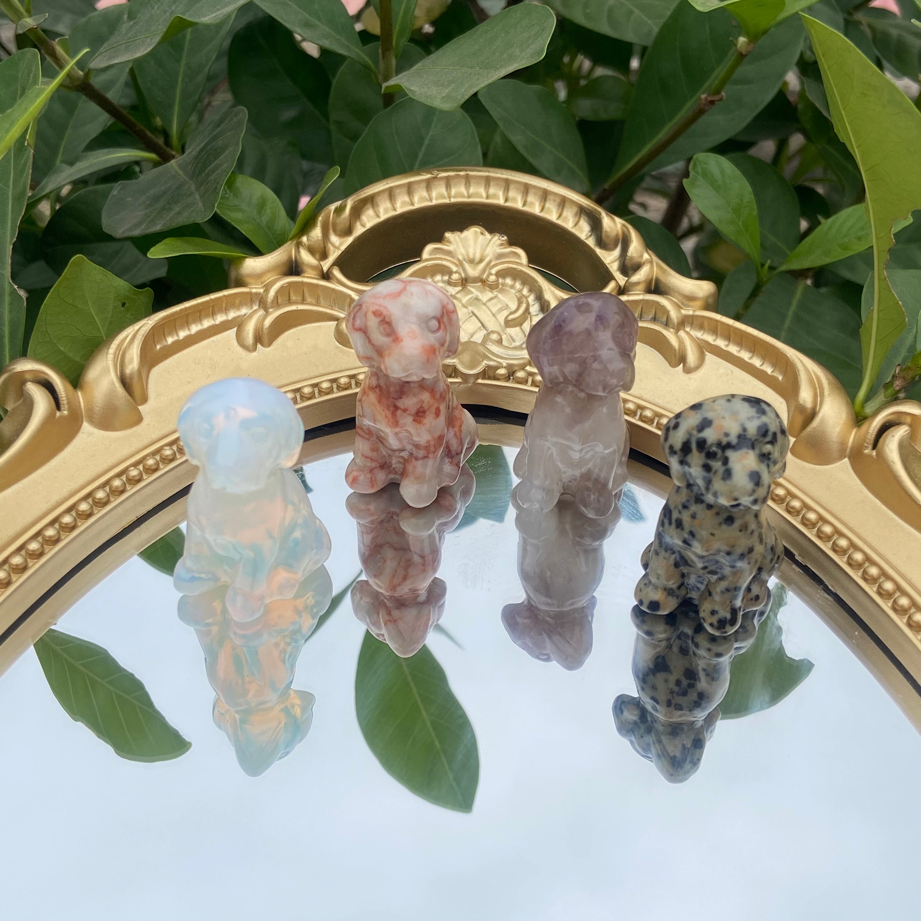 Petite 3cm Dog Sculptures - Various Materials, Adorable Desk Decor