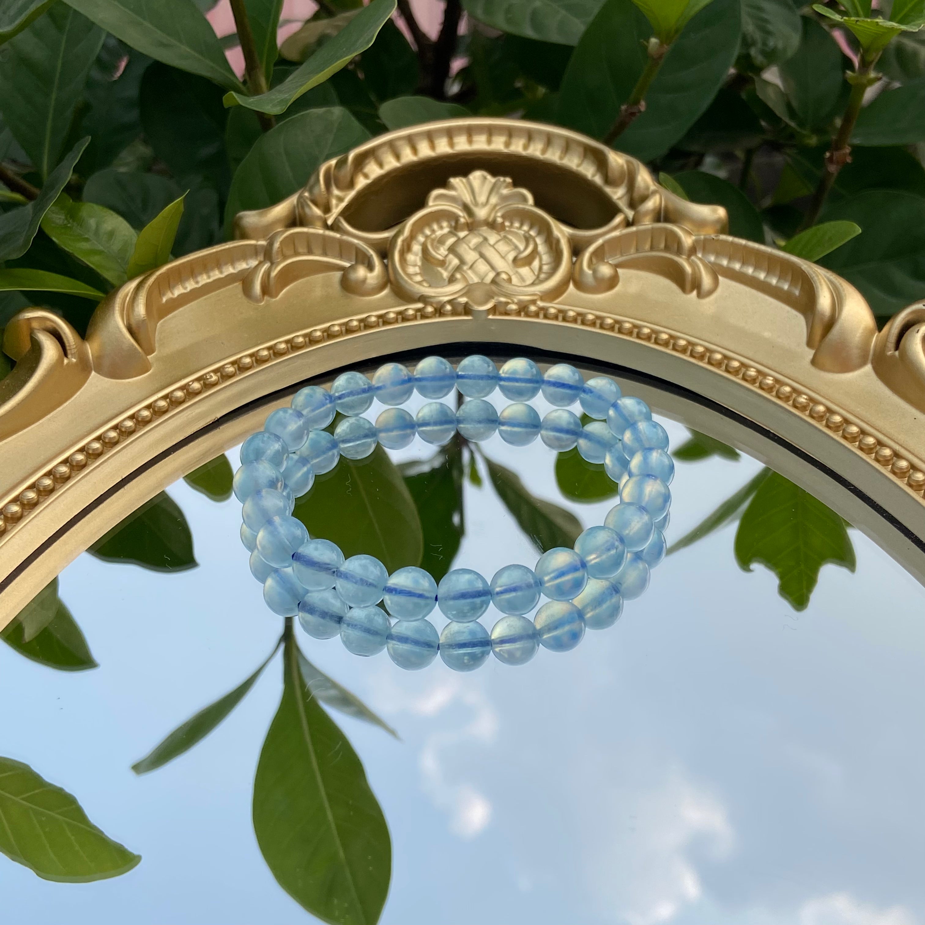 Crystal-Clear Aquamarine Bracelet - Highly Transparent Gemstone Bracelet for Daily Wear