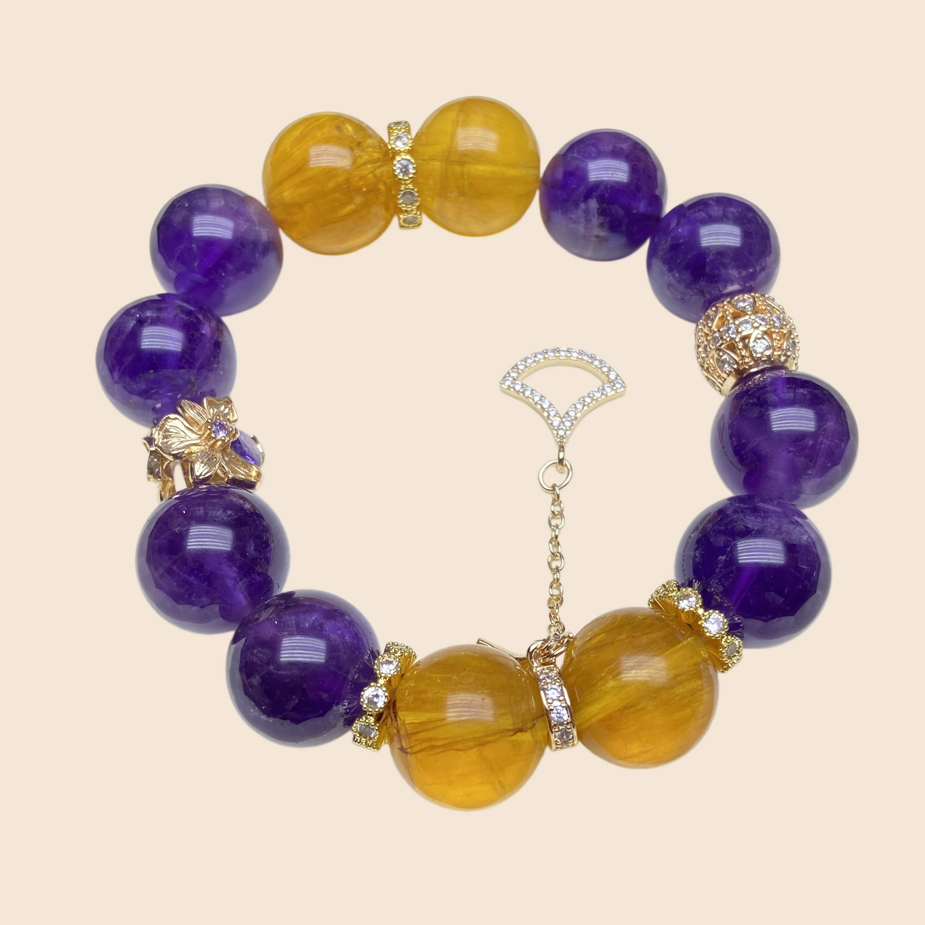 DIY Natural Crystal Bracelet – Wisdom & Study Collection | Amethyst Aquamarine Fluorite | Focus & Exam Boost | Unique + Custom