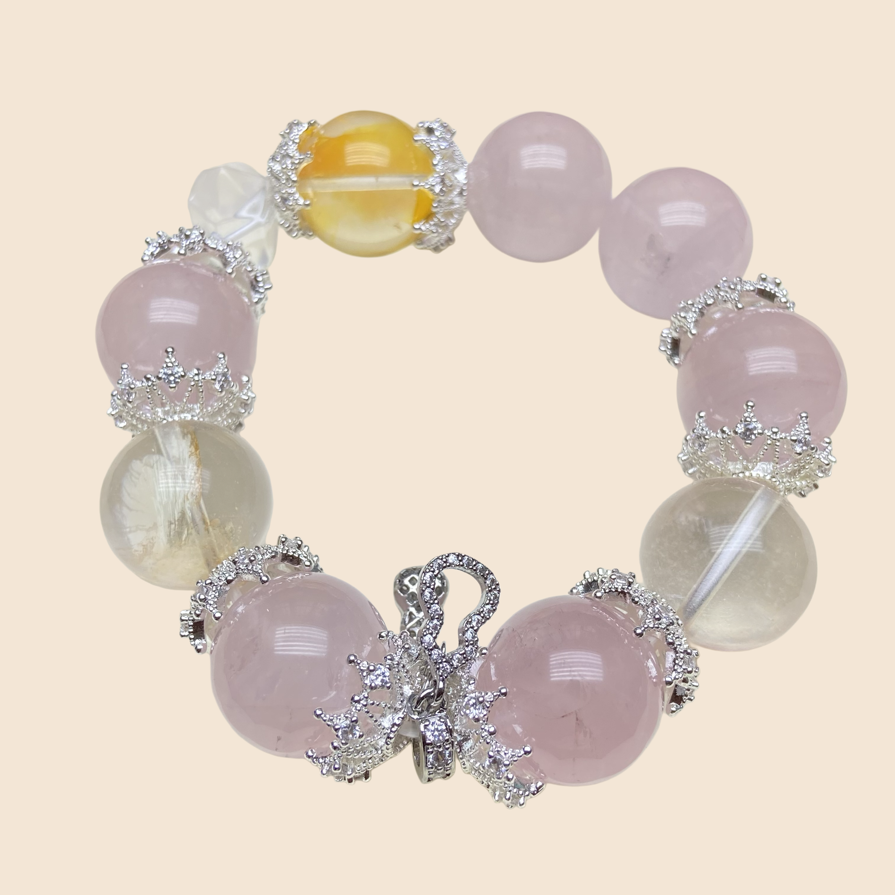 DIY Natural Crystal Bracelet – All-in-One Energy Collection | Super Seven Rainbow Hematite Red Amphibole | Complete Blessings | Unique & Custom-Made