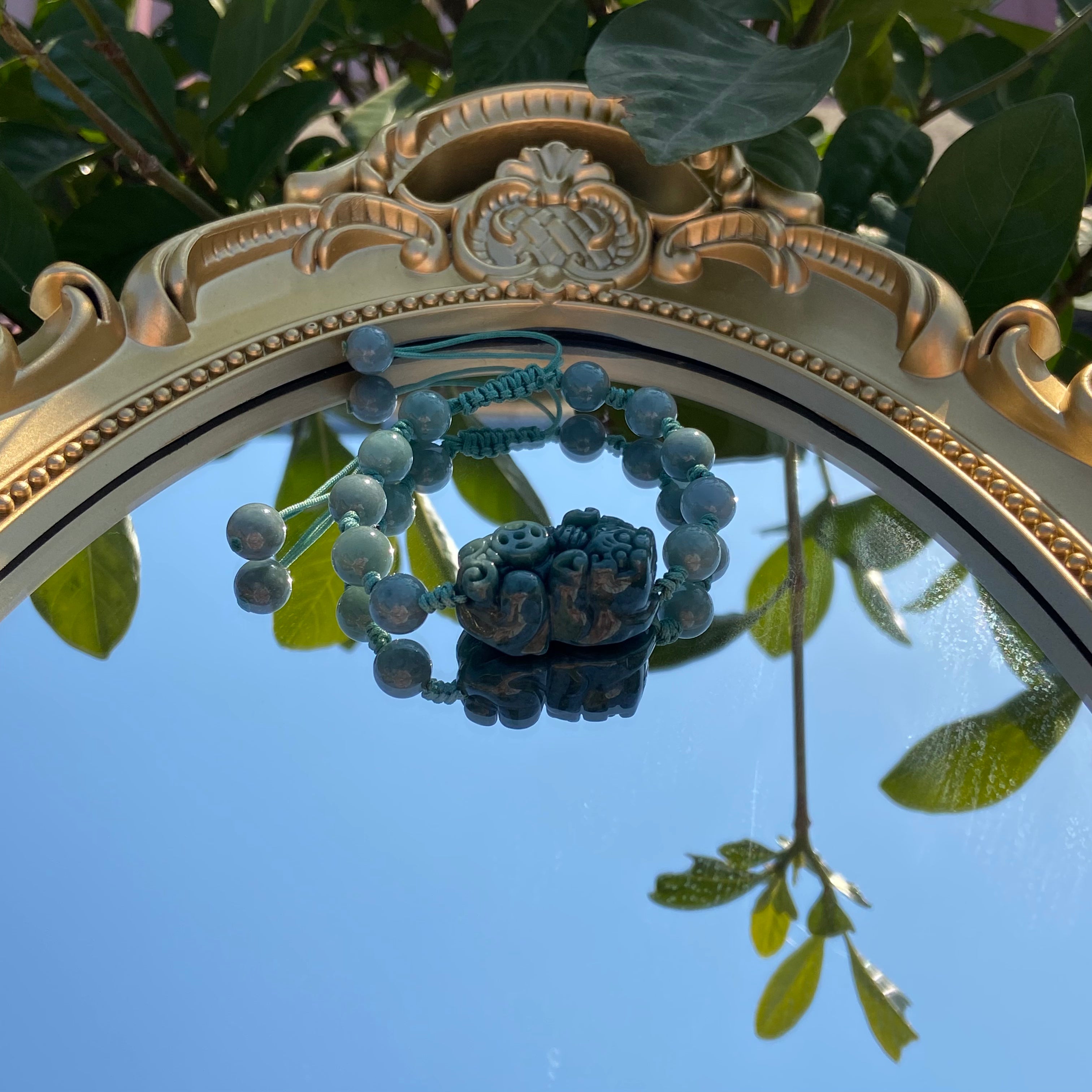 Natural Jade Pixiu Braided Bracelet - Luck & Prosperity Amulet for Wealth Attraction