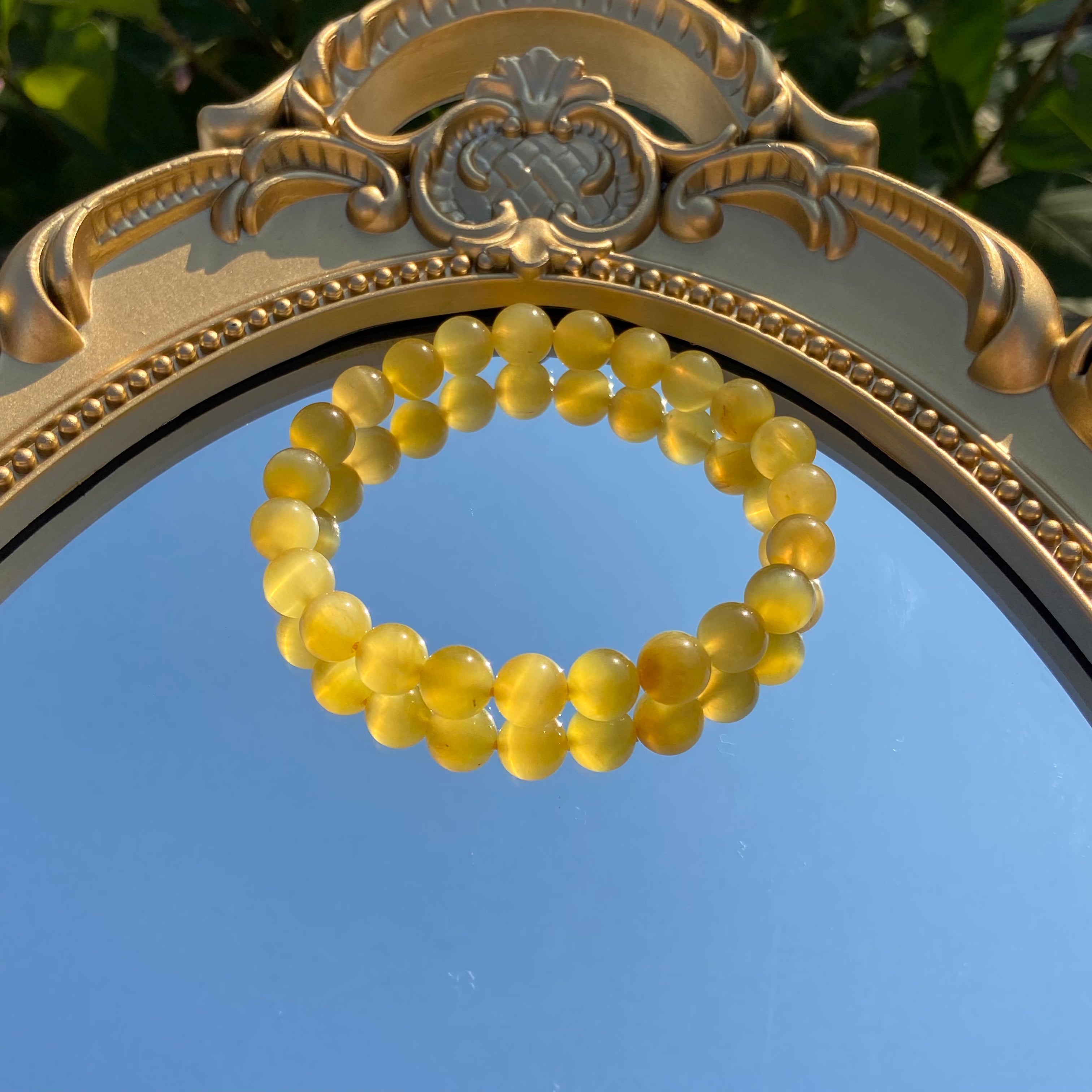 Natural Golden Tiger's Eye Round Bead Bracelet - Courage & Prosperity Crystal Jewelry for Men & Women