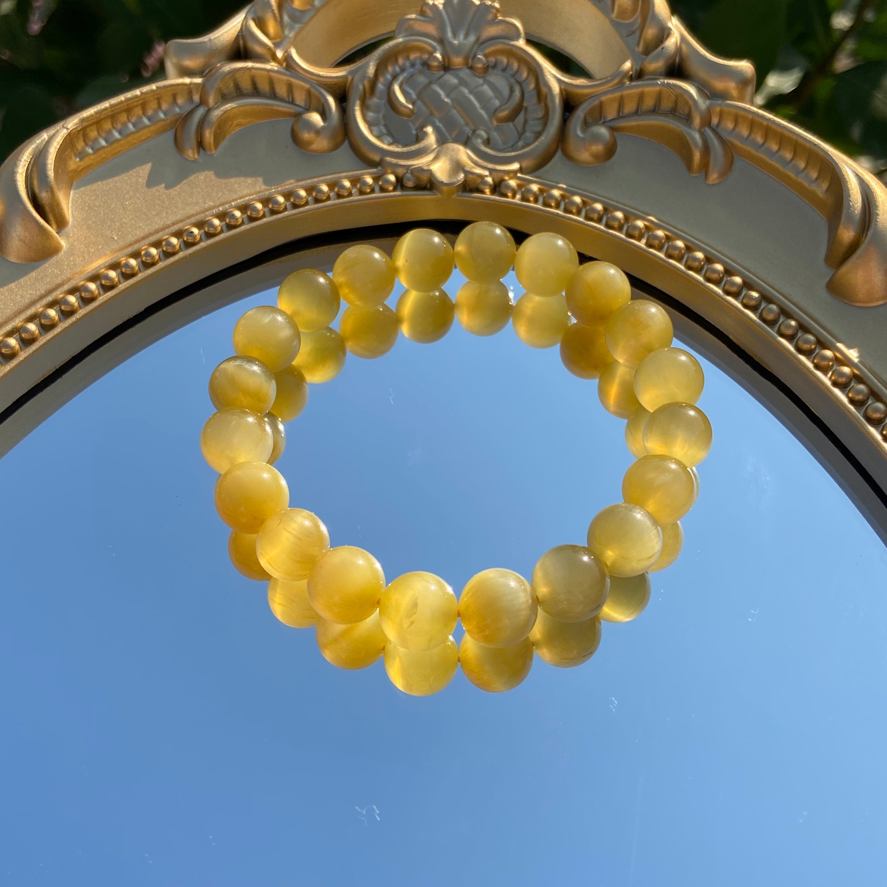 Natural Golden Tiger's Eye Round Bead Bracelet - Courage & Prosperity Crystal Jewelry for Men & Women