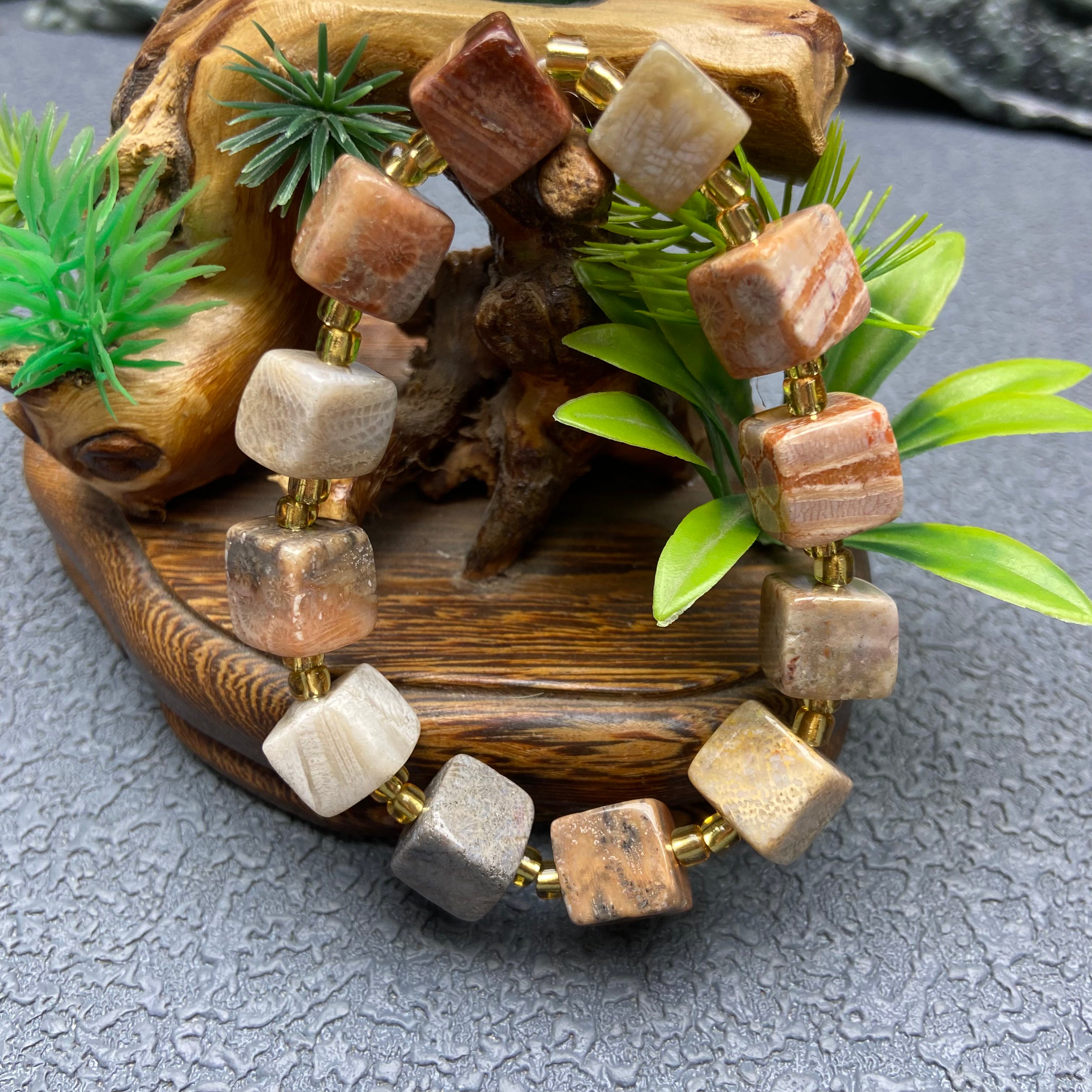 Carol Jade cube bracelet