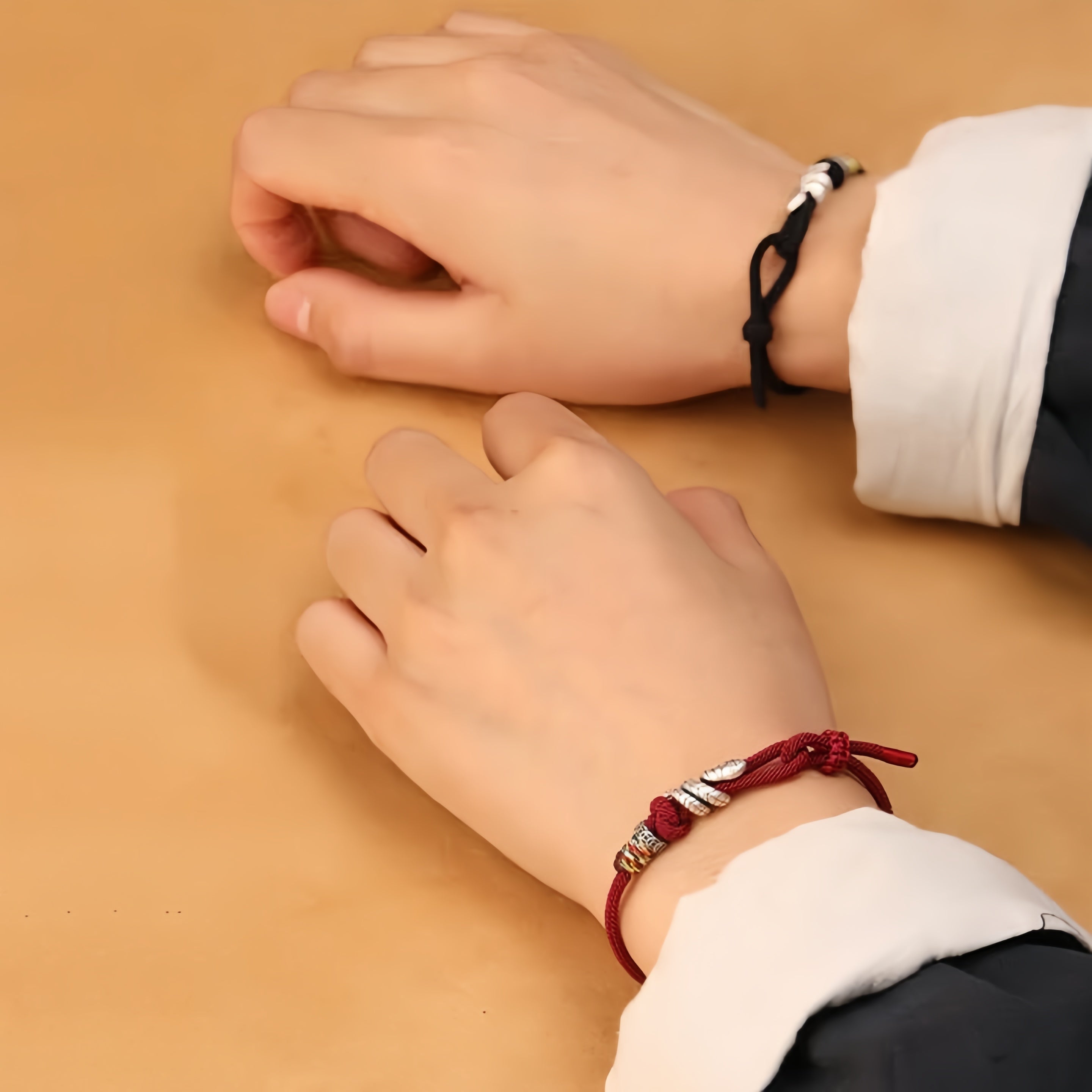 Red String 925 Sterling Silver Year of the Snake Coin Ring Snake Luck Bracelet