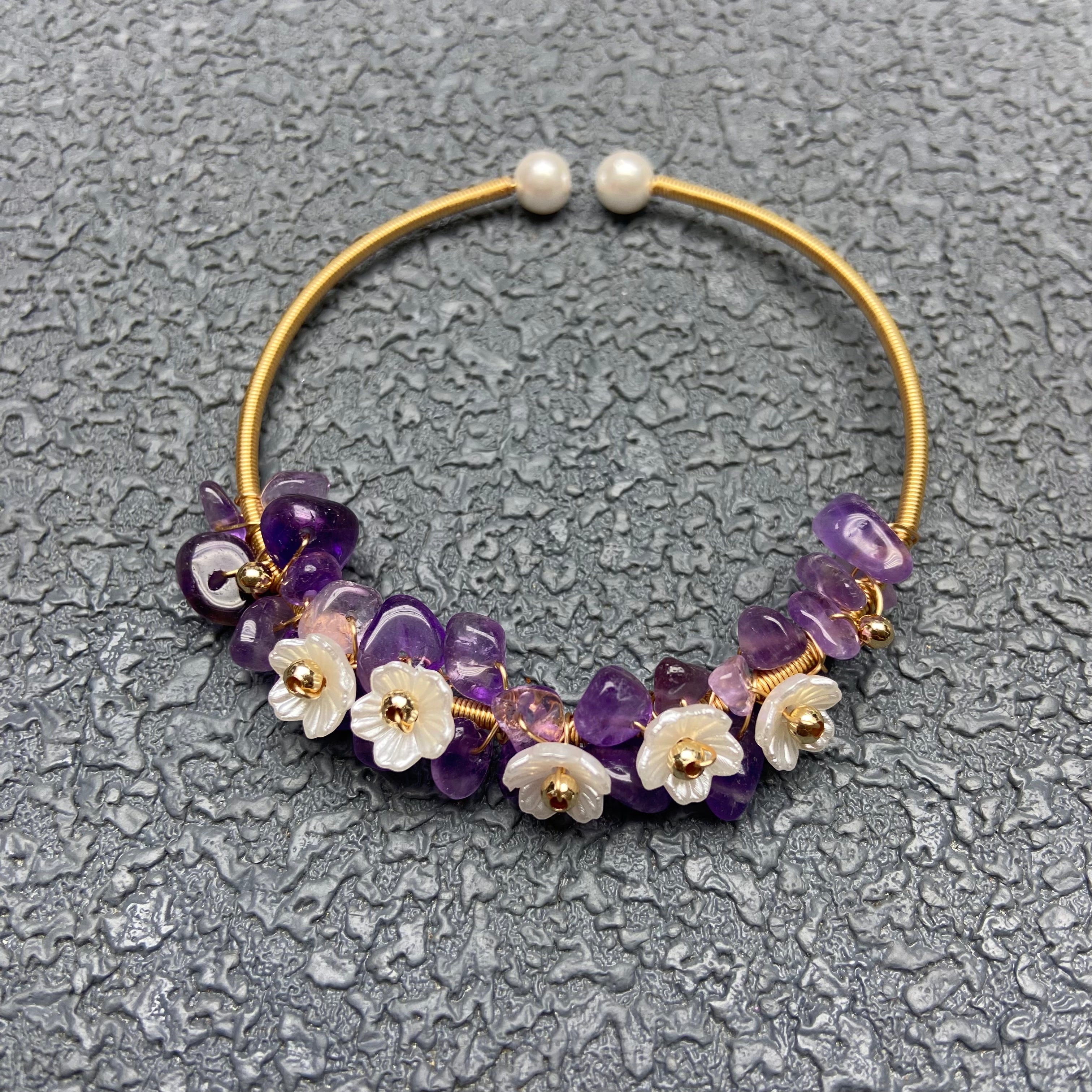 Crystal chips bracelet
