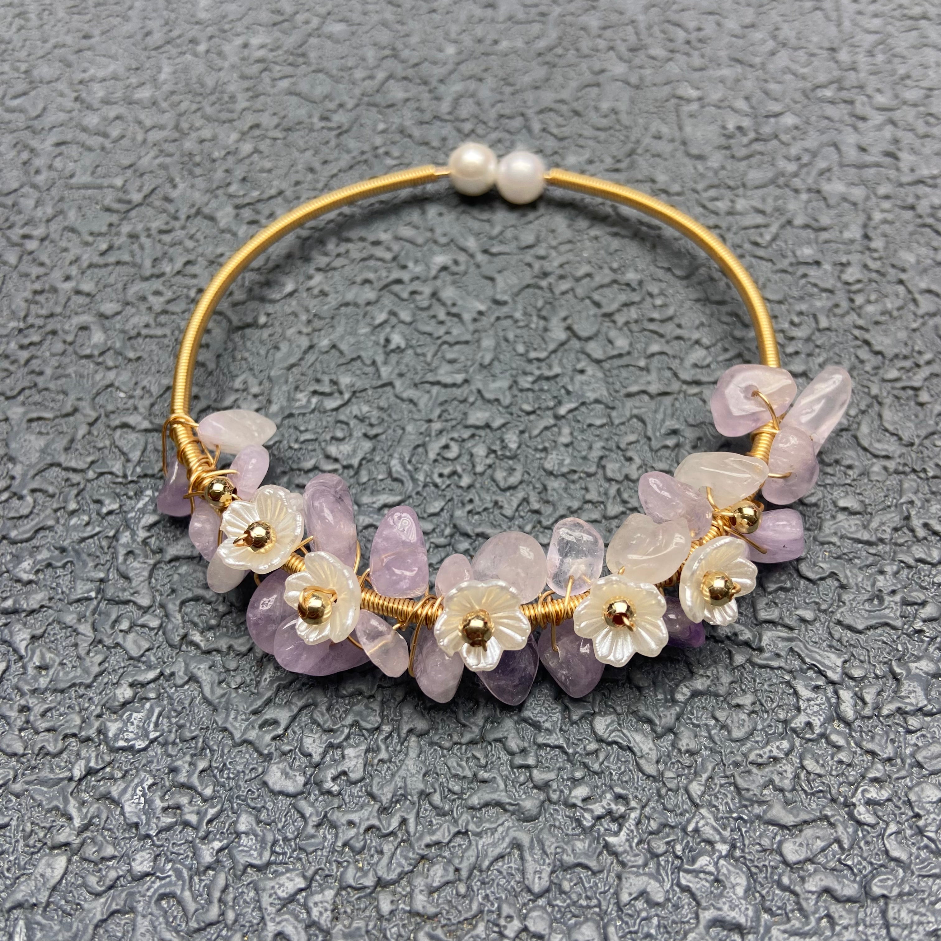 Crystal chips bracelet