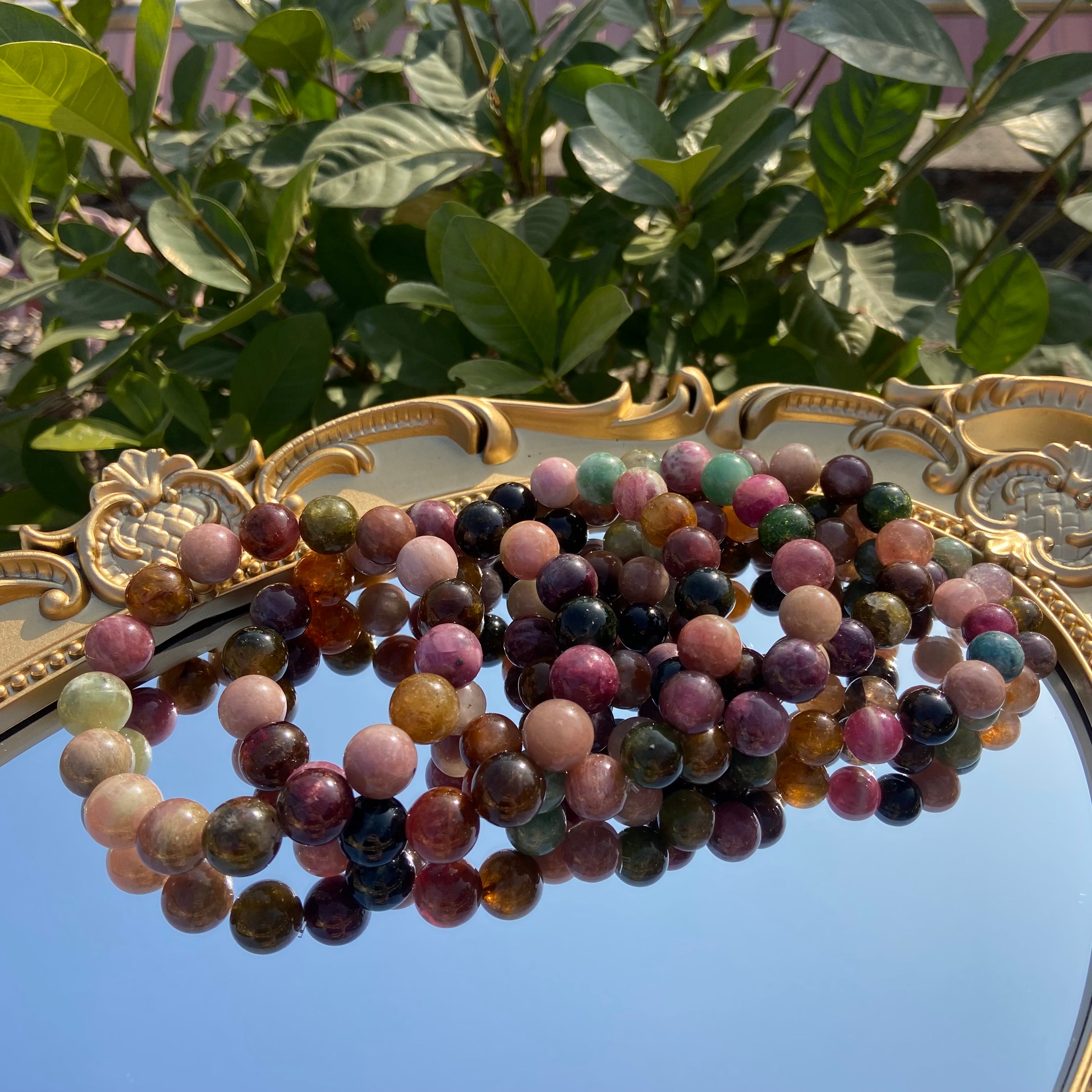 Natural Multi-Color Tourmaline Bracelet - Handcrafted Gemstone Jewelry for Energy Balance & Daily Elegance