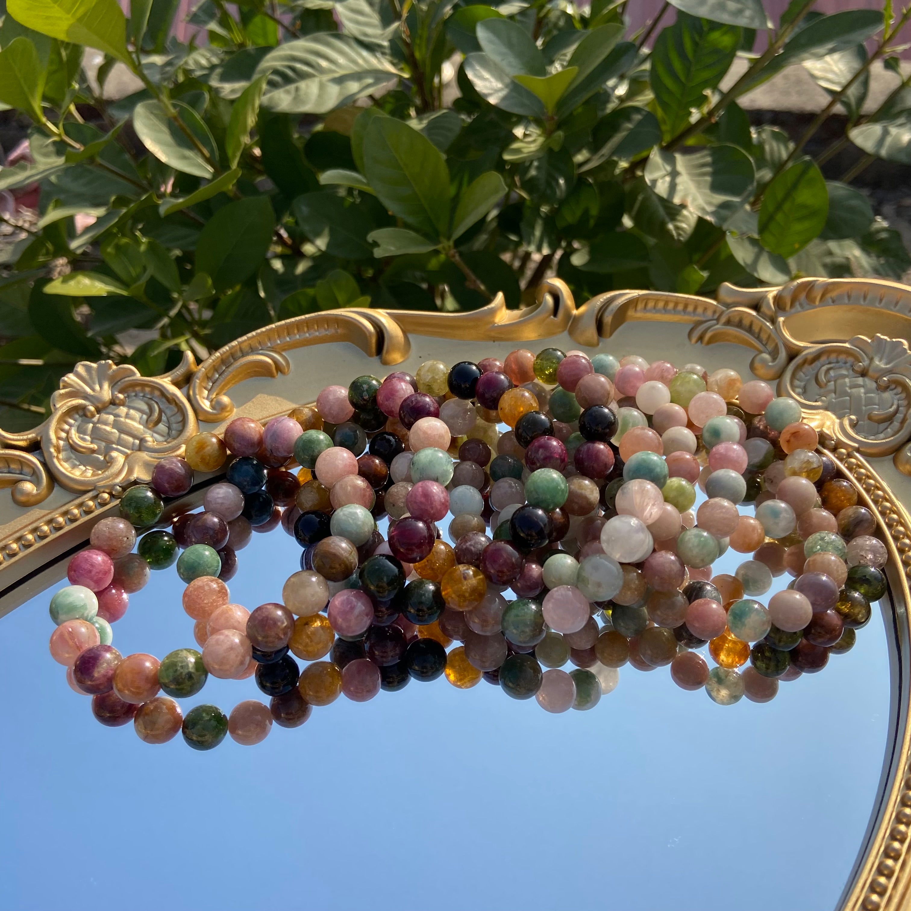 Natural Multi-Color Tourmaline Bracelet - Handcrafted Gemstone Jewelry for Energy Balance & Daily Elegance
