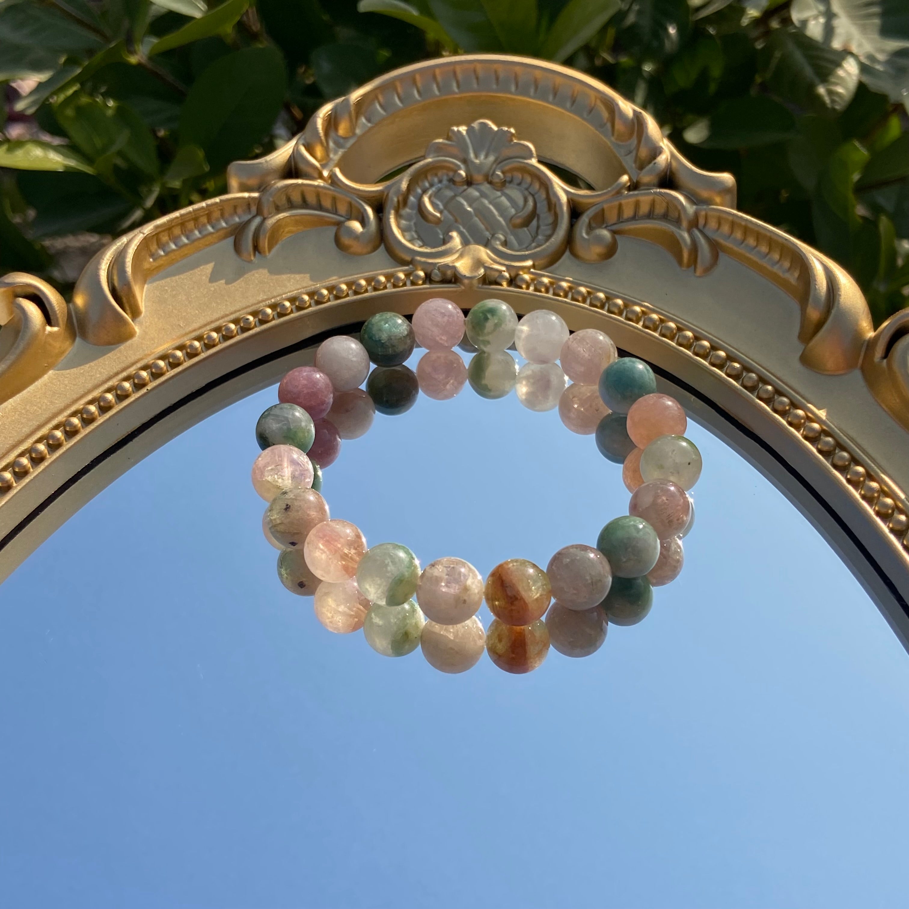 Natural Multi-Color Tourmaline Bracelet - Handcrafted Gemstone Jewelry for Energy Balance & Daily Elegance
