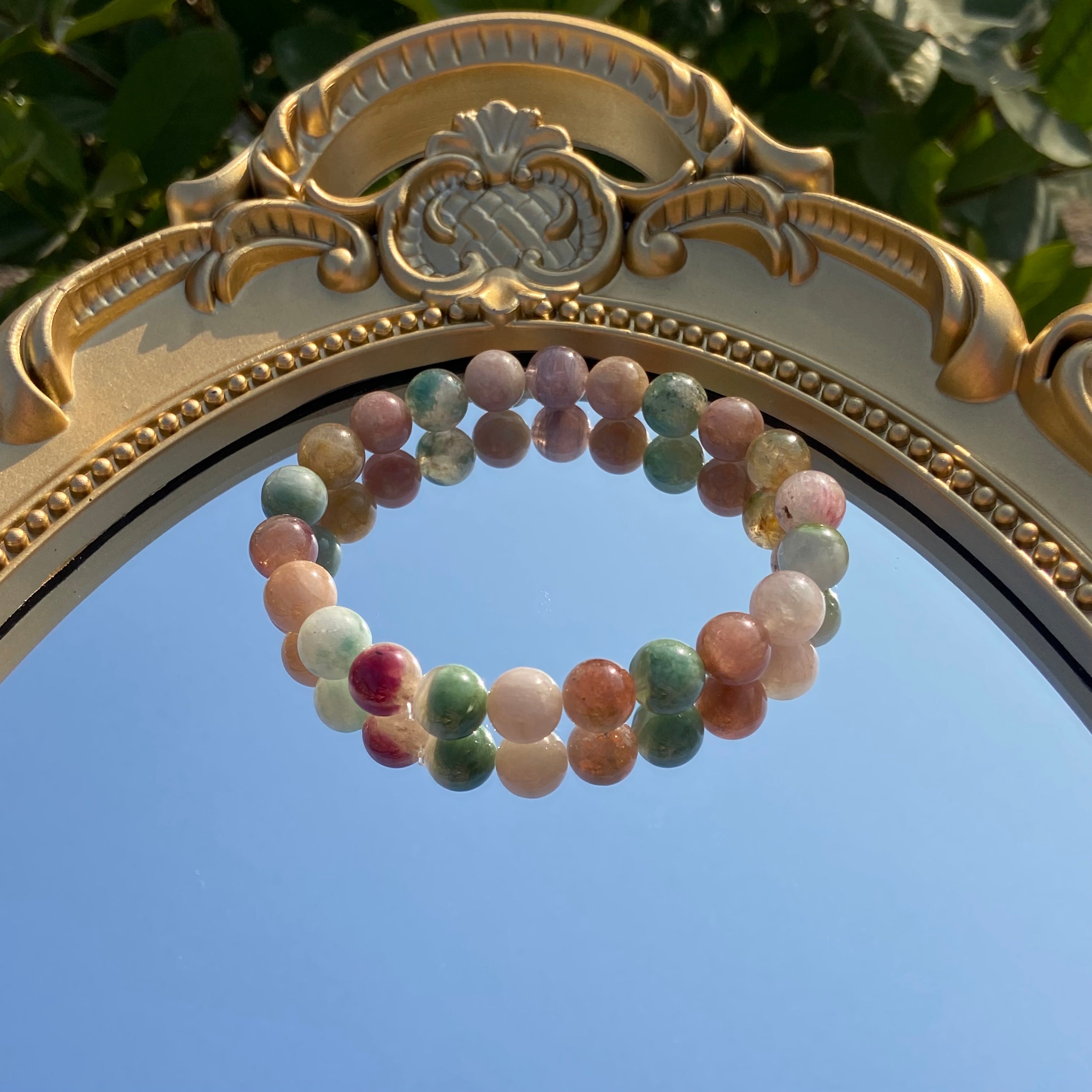 Natural Multi-Color Tourmaline Bracelet - Handcrafted Gemstone Jewelry for Energy Balance & Daily Elegance