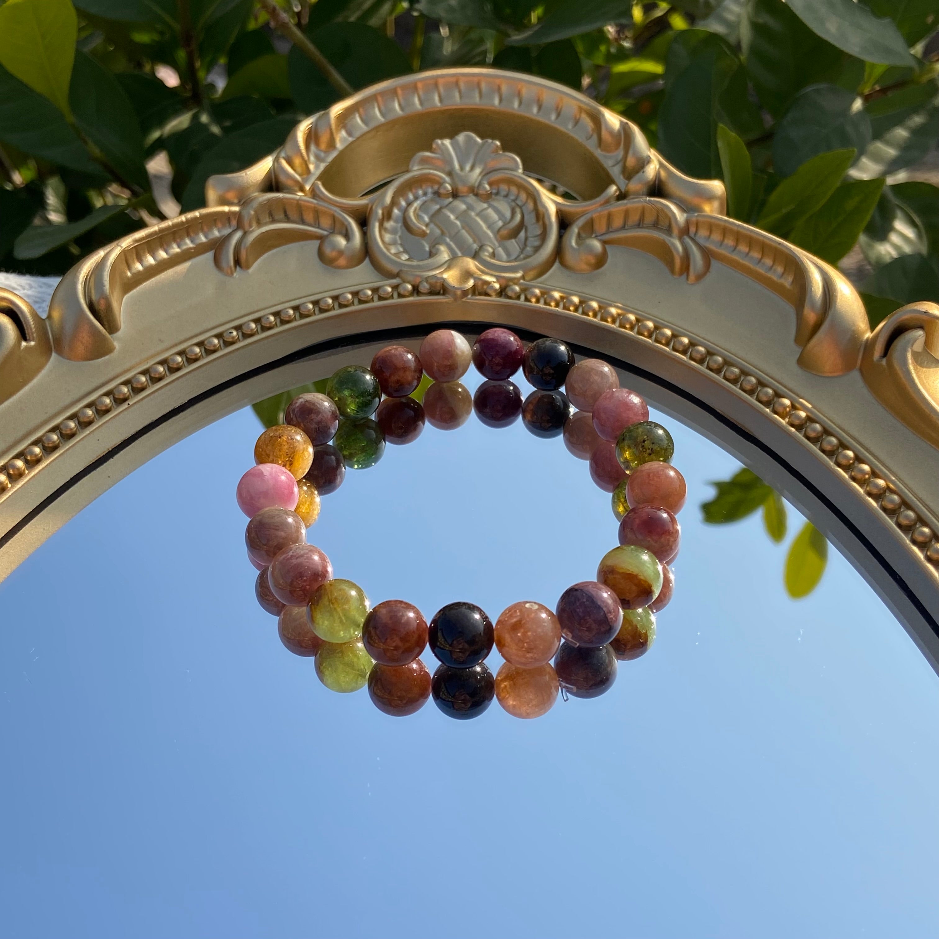 Natural Multi-Color Tourmaline Bracelet - Handcrafted Gemstone Jewelry for Energy Balance & Daily Elegance