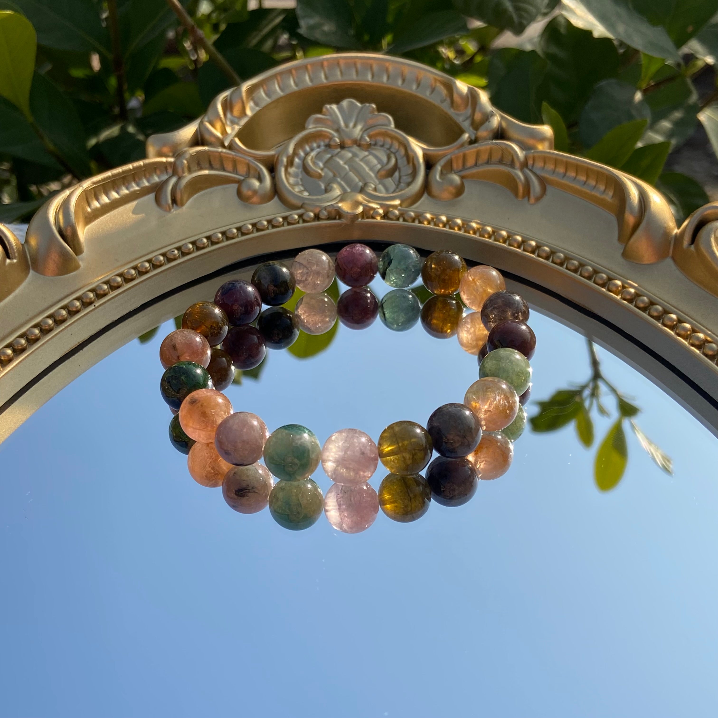 Natural Multi-Color Tourmaline Bracelet - Handcrafted Gemstone Jewelry for Energy Balance & Daily Elegance
