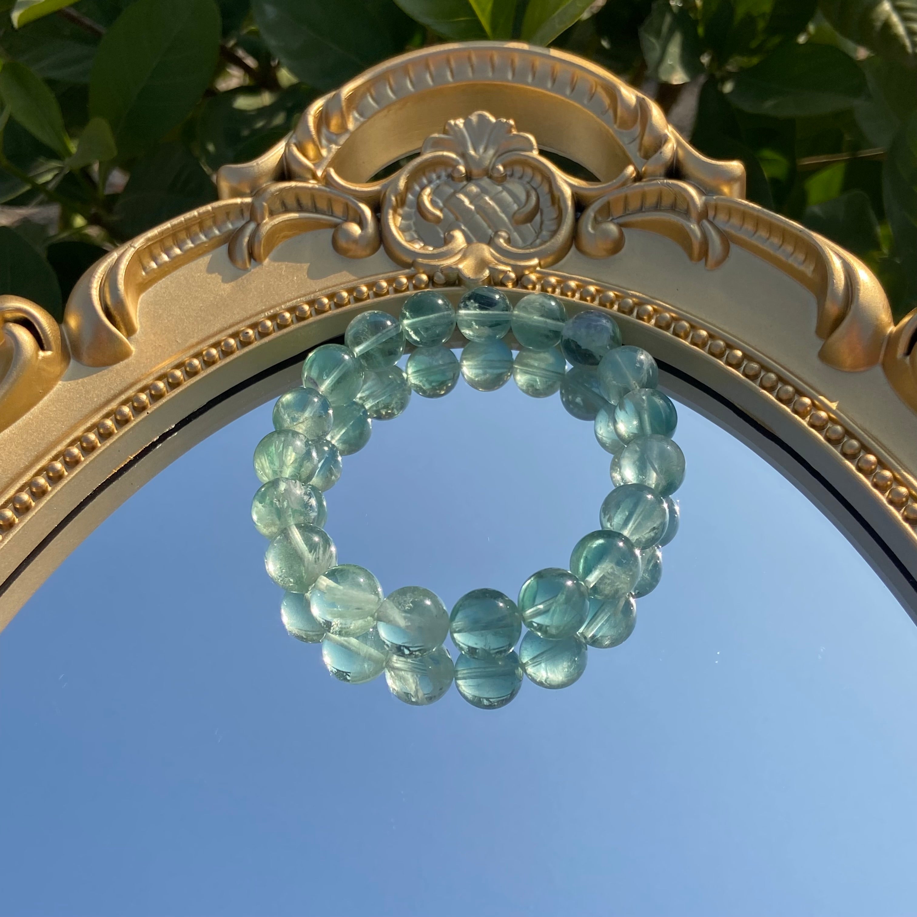 Natural Green Feather Fluorite Bracelet - AAA Grade Crystal Jewelry for Focus & Mental Clarity