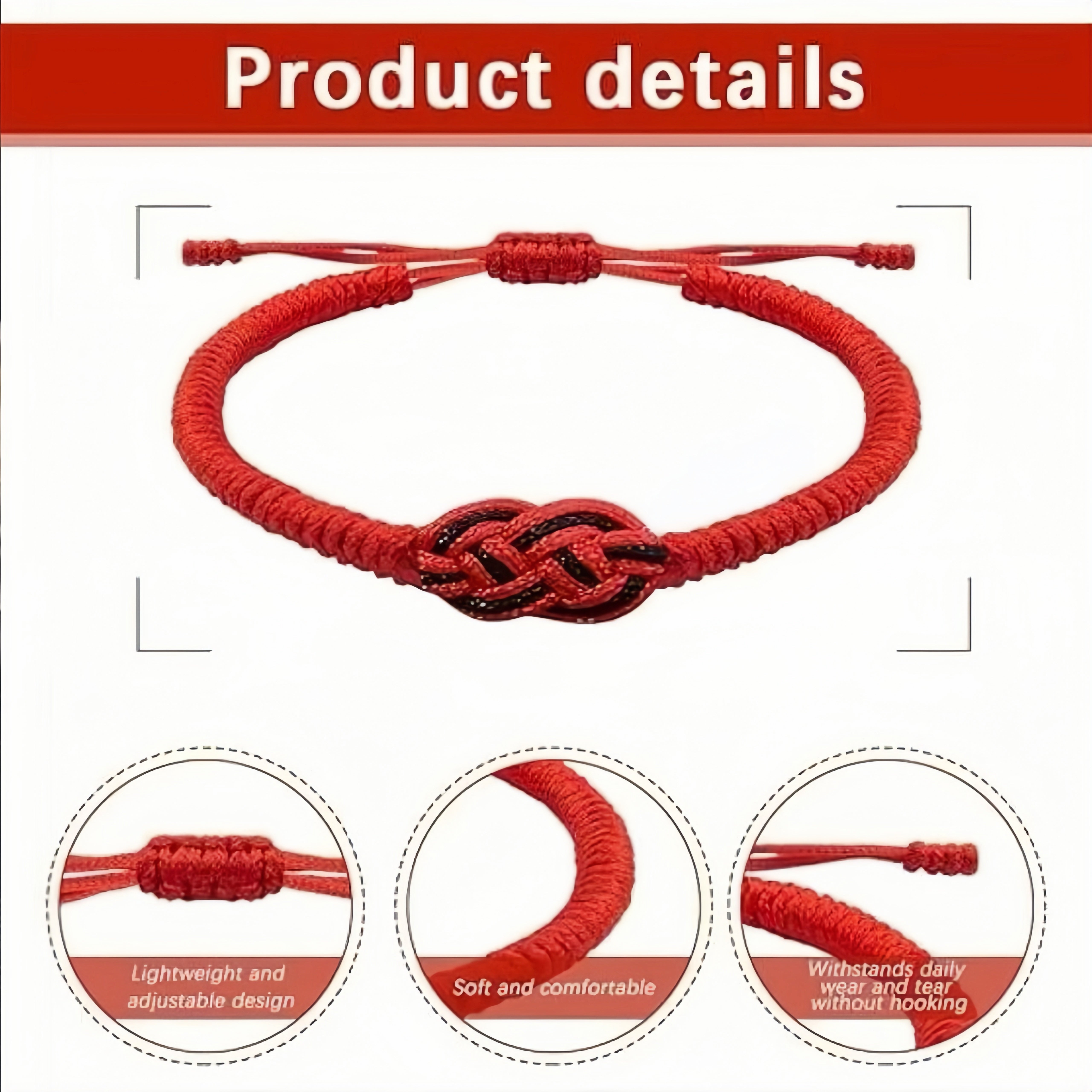 Lucky red string bracelets for women
