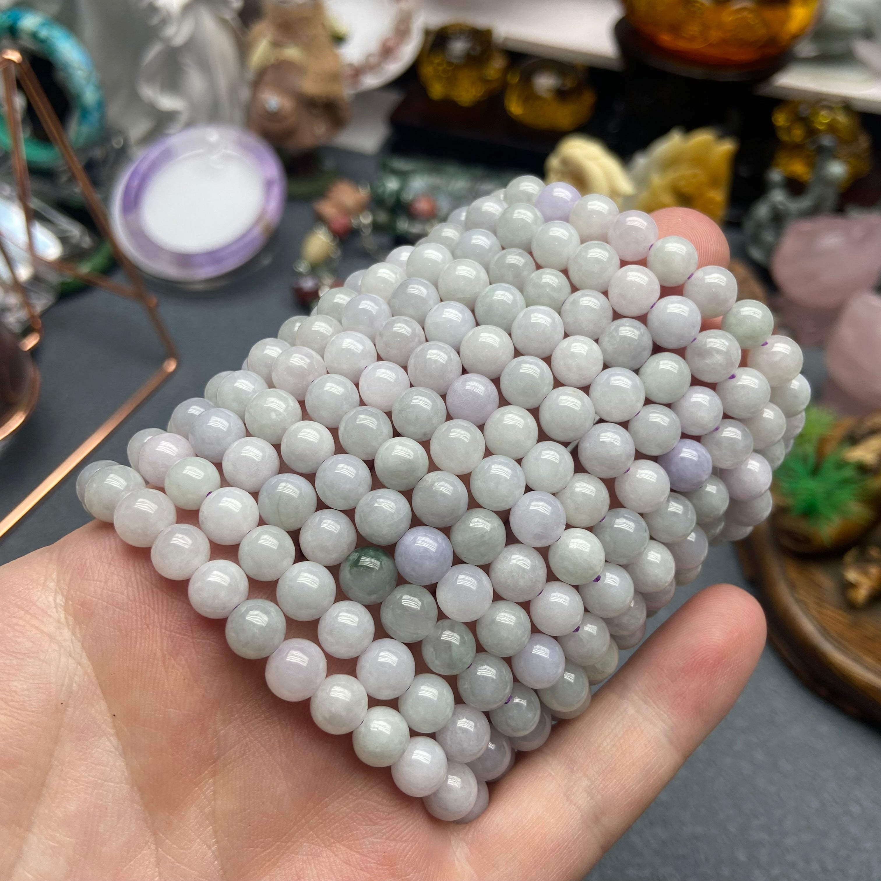 Burma jade lavender color bracelet