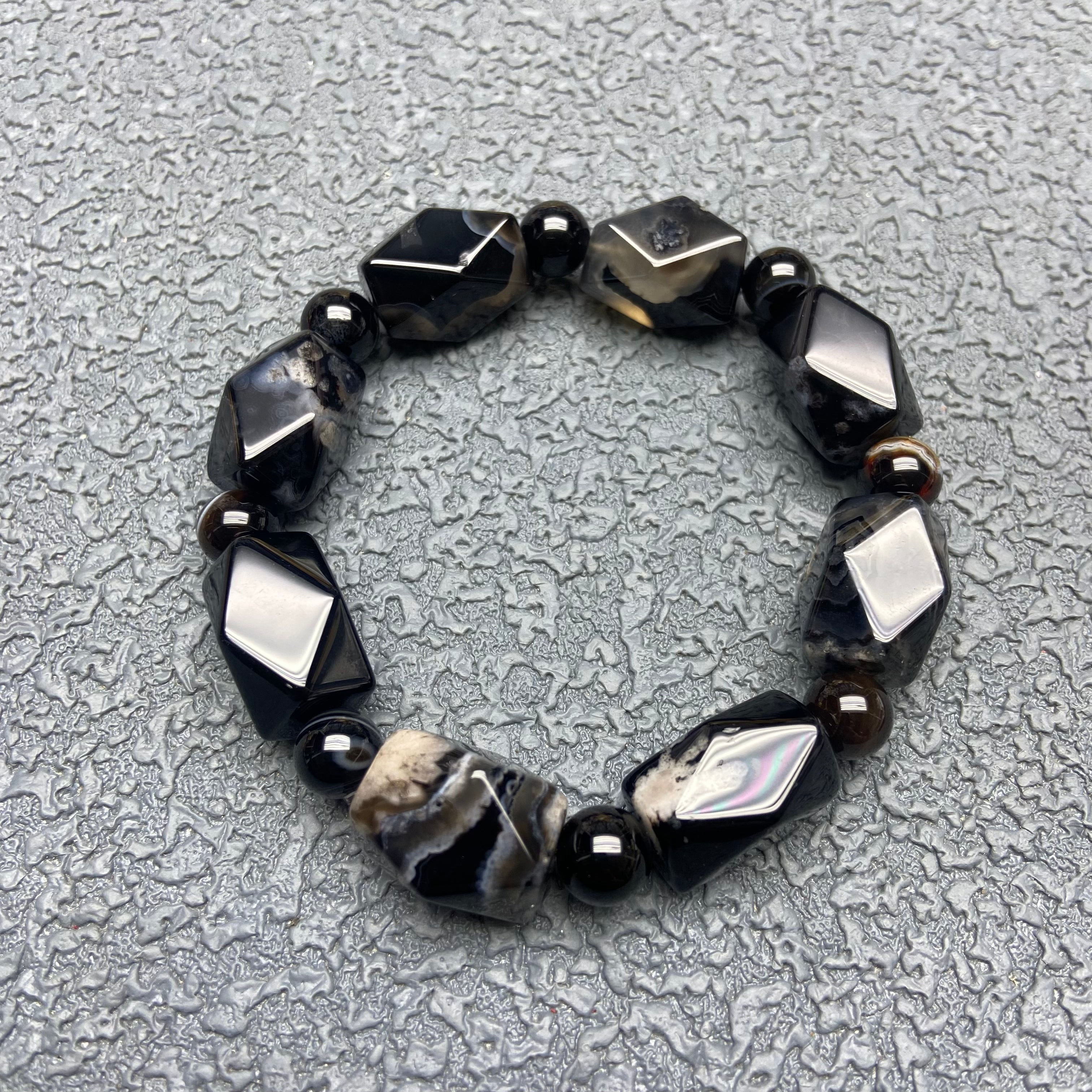 Black Cherry Blossom Agate Freeform · Converging Charm