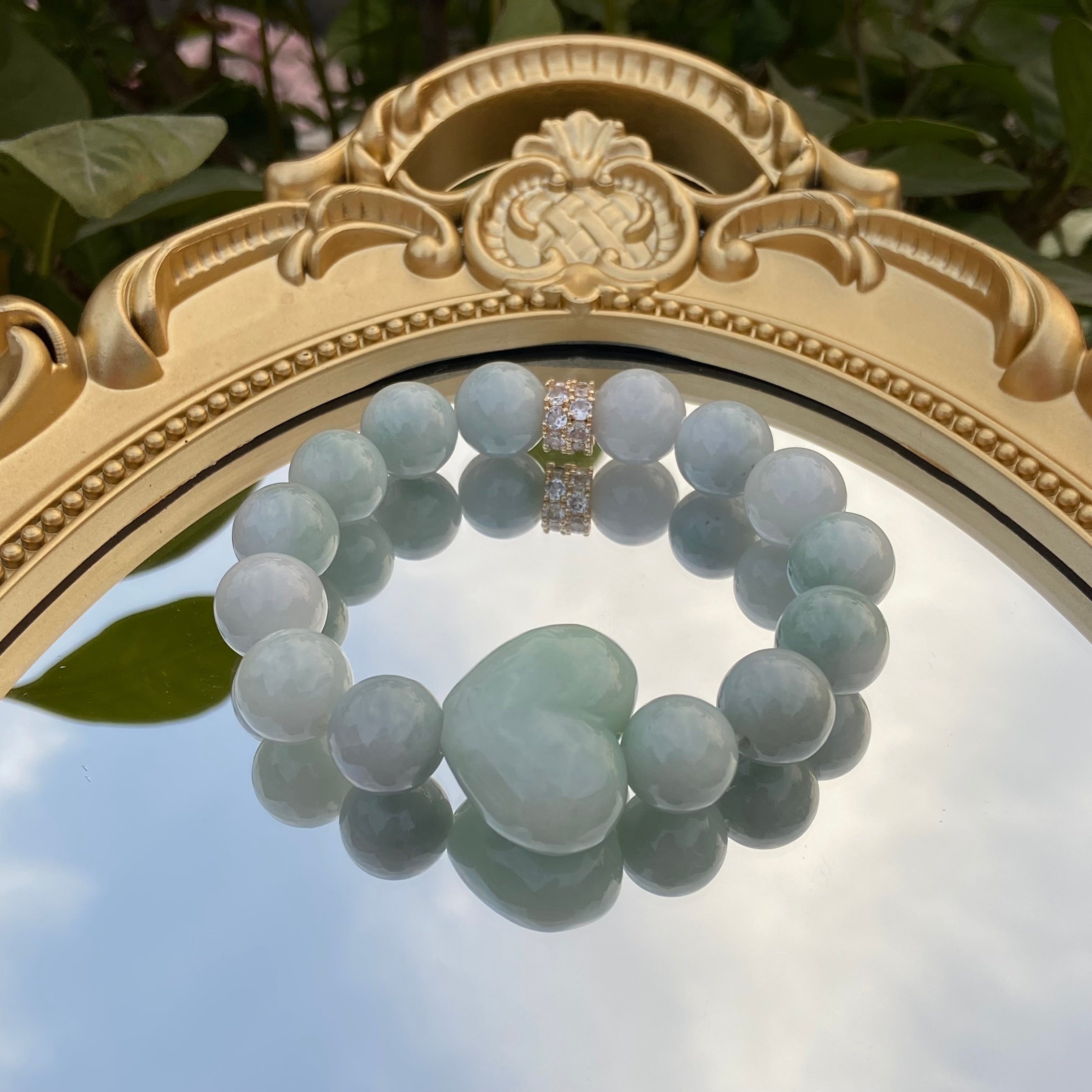 13mm Grade A Burmese Jade Original Bracelet - Feng Shui Luck