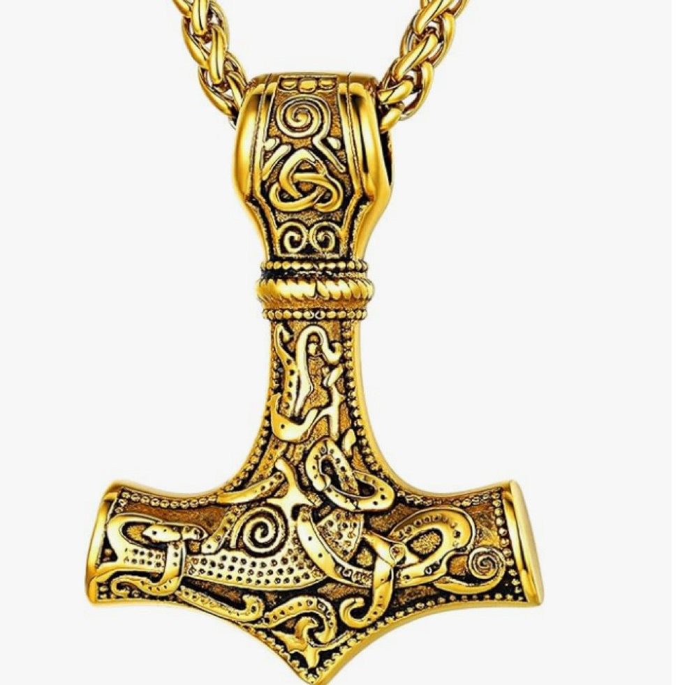 Stainless steel Mjolnir pendant