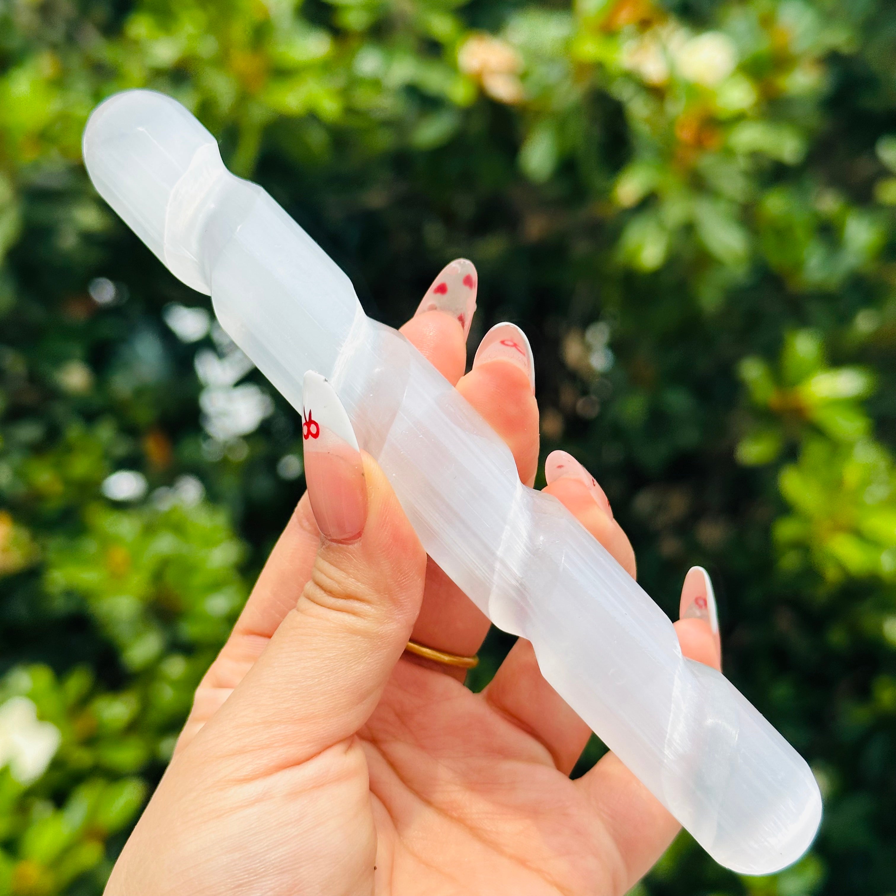 Selenite Rods Set - Cylinder, Double-Pointed & Threaded | Bracelet Stand & Home Decor