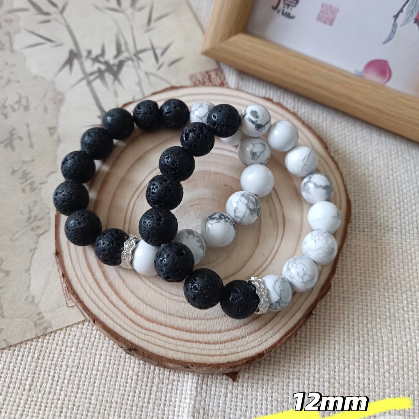 Lava Stone + Howlite DIY Bracelet – Super Cool, Ideal Gift for Guys/Boyfriends, Stunning Worn Look
