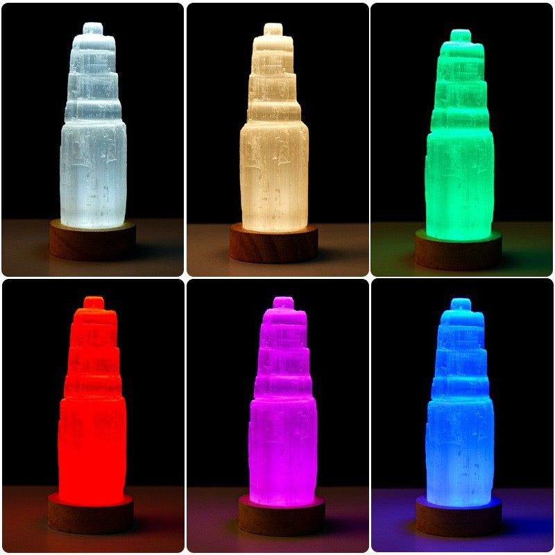 Gypsum Tower Night Light | Warm Glow Ambient Lamp | Home Decor/Bedside Ornament | Unique Gift