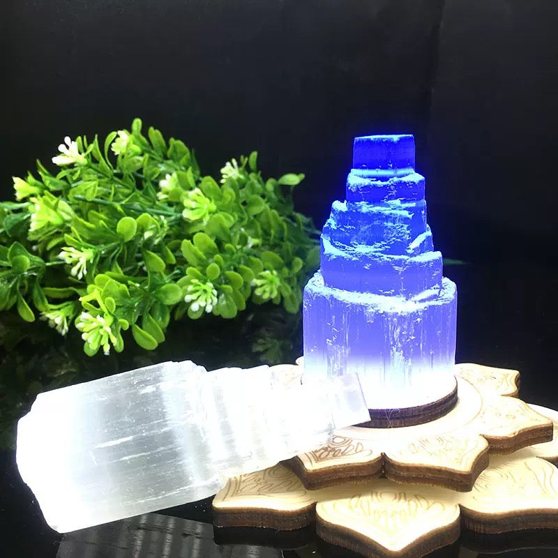 Gypsum Tower Night Light | Warm Glow Ambient Lamp | Home Decor/Bedside Ornament | Unique Gift