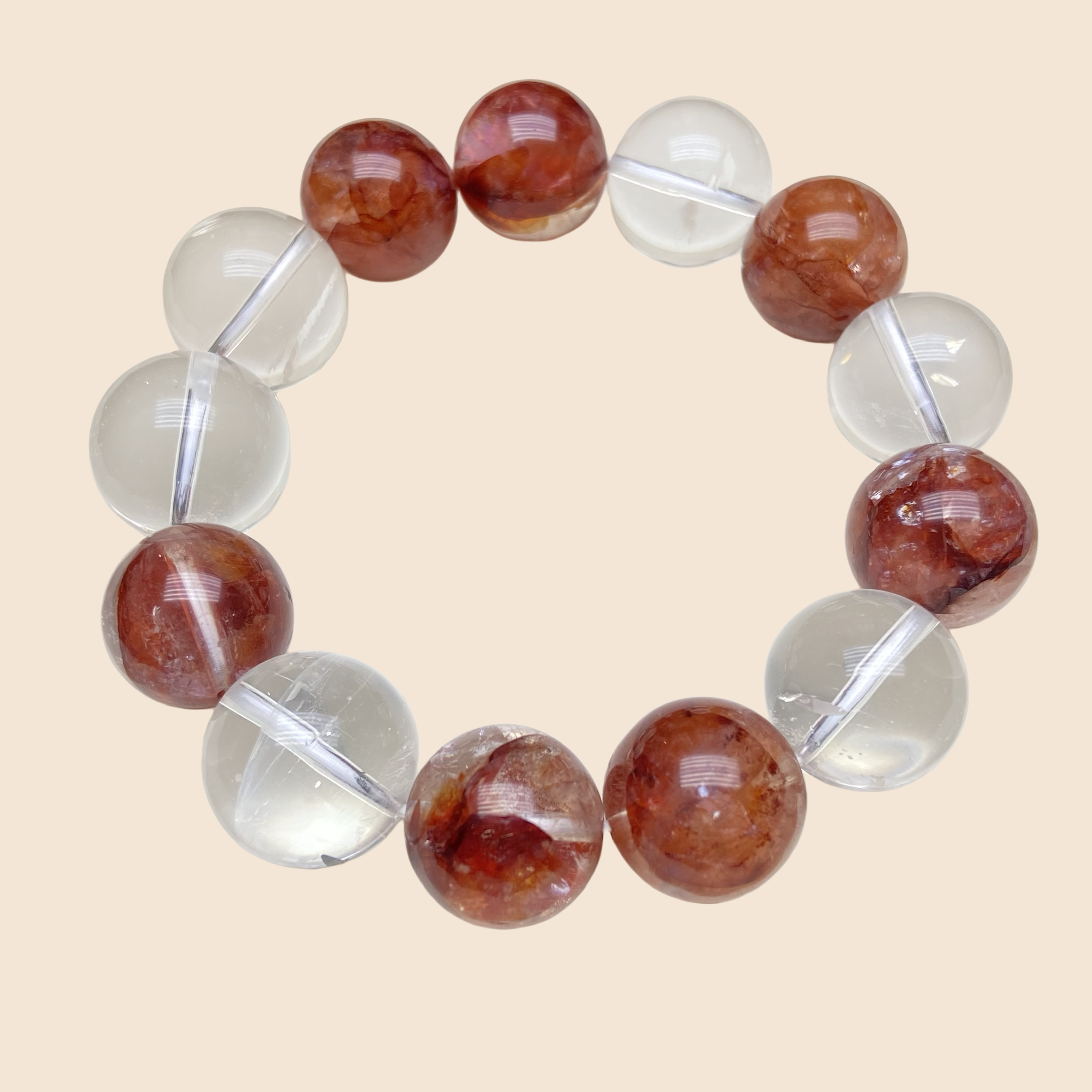 DIY Natural Crystal Bracelet – All-in-One Energy Collection | Super Seven Rainbow Hematite Red Amphibole | Complete Blessings | Unique & Custom-Made