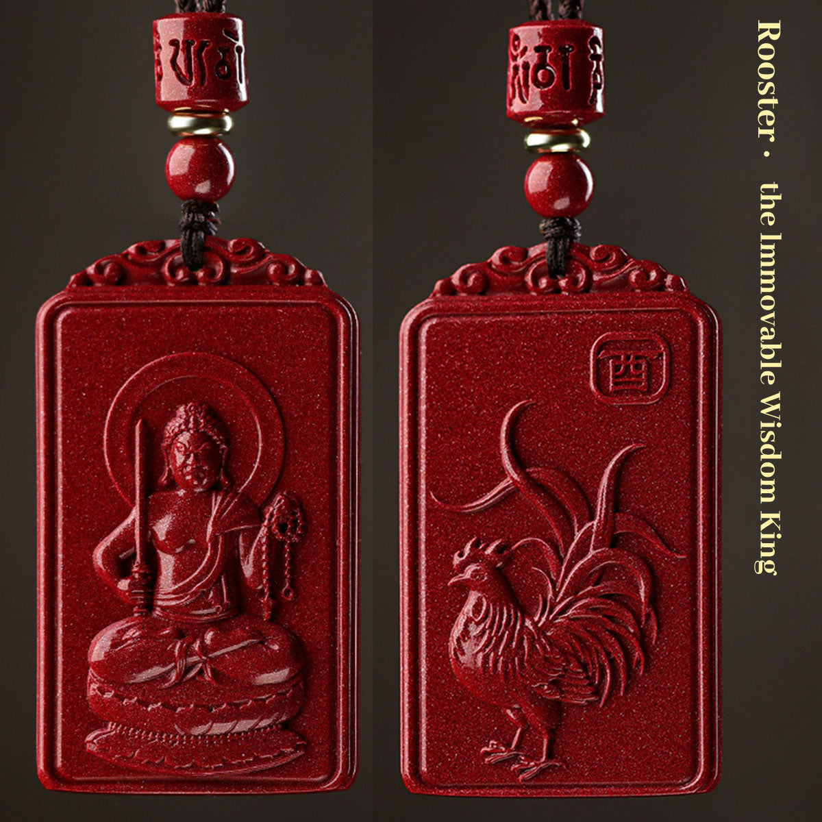 Zodiac Animal Pendants - Cinnabar Stone | 12 Chinese Zodiac Symbol Jewelry