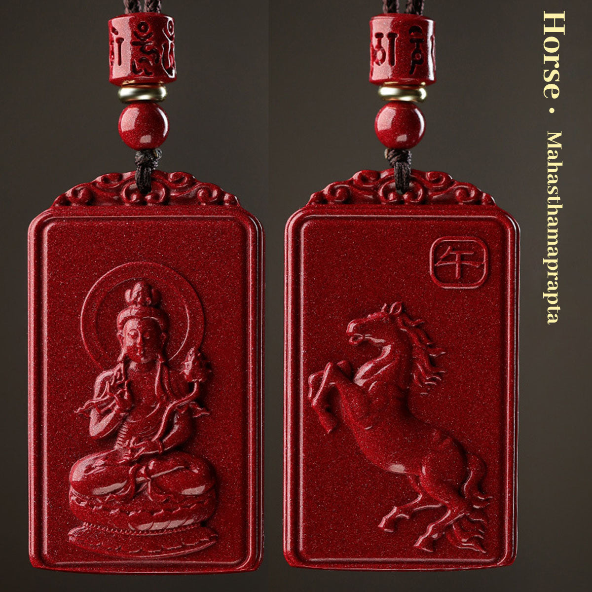 Zodiac Animal Pendants - Cinnabar Stone | 12 Chinese Zodiac Symbol Jewelry